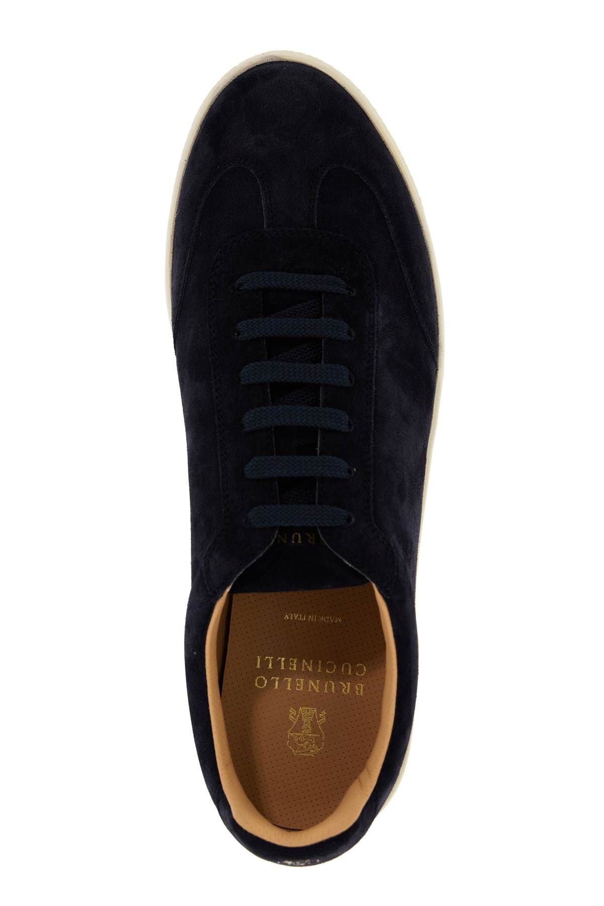 Shop Brunello Cucinelli Suede Sneakers In Six In Blue