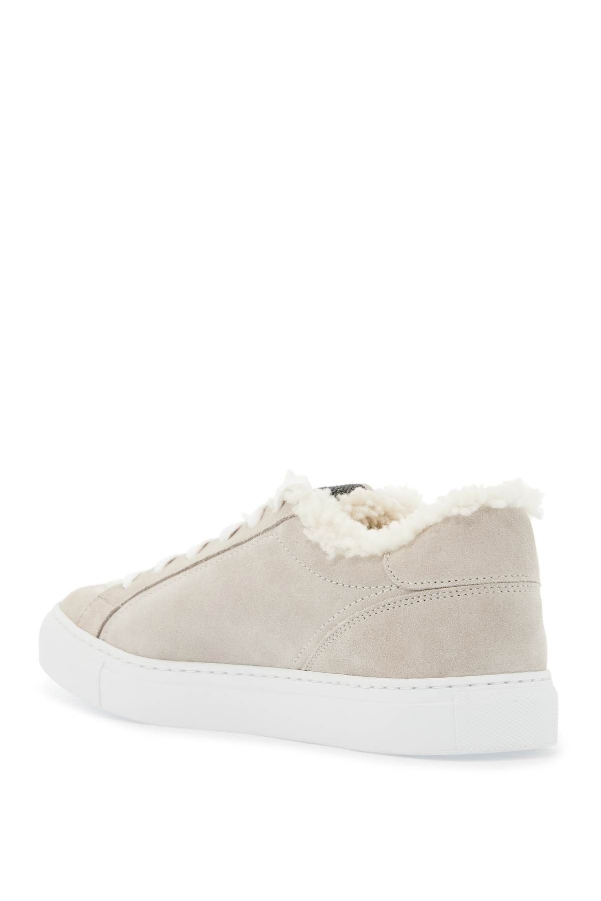 Shop Brunello Cucinelli Sneakers With Precious In Neutro