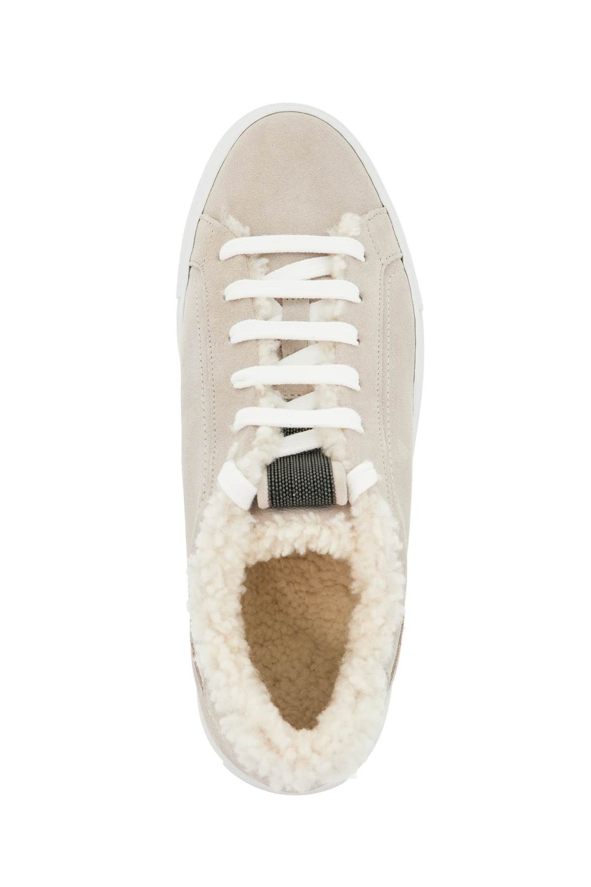 Shop Brunello Cucinelli Sneakers With Precious In Neutro