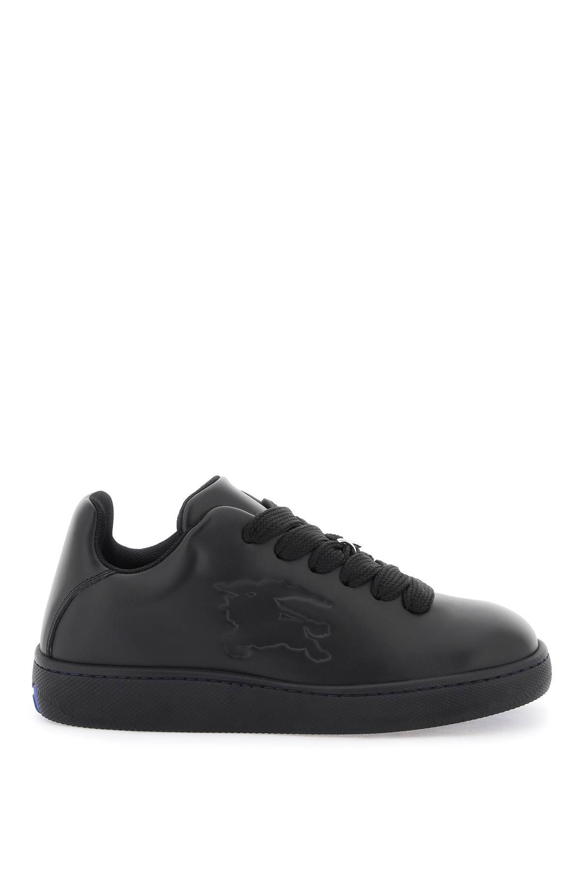 Shop Burberry Leather Sneaker Storage Box In Black