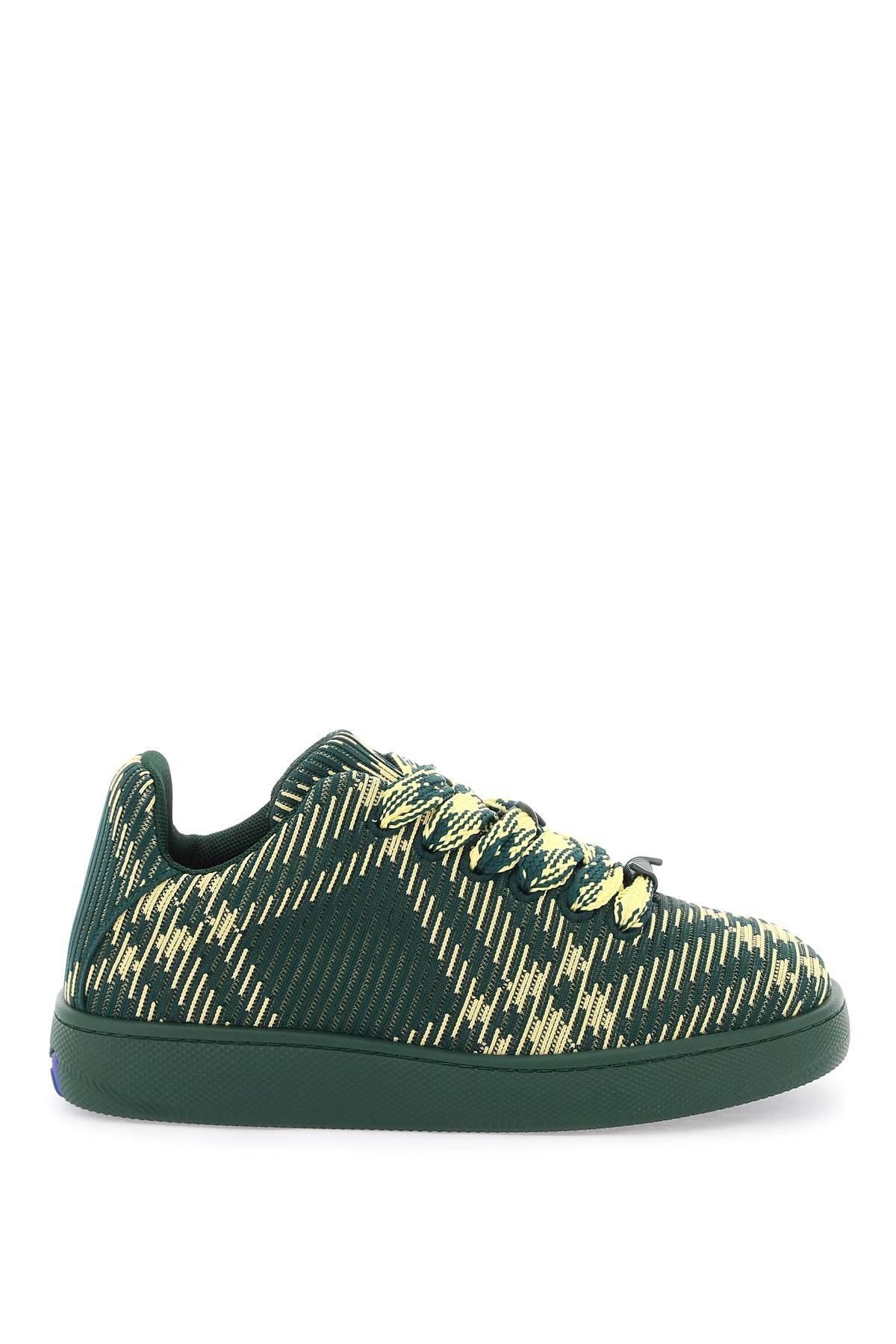 Shop Burberry Sneaker Box With Check Processing In Green,yellow