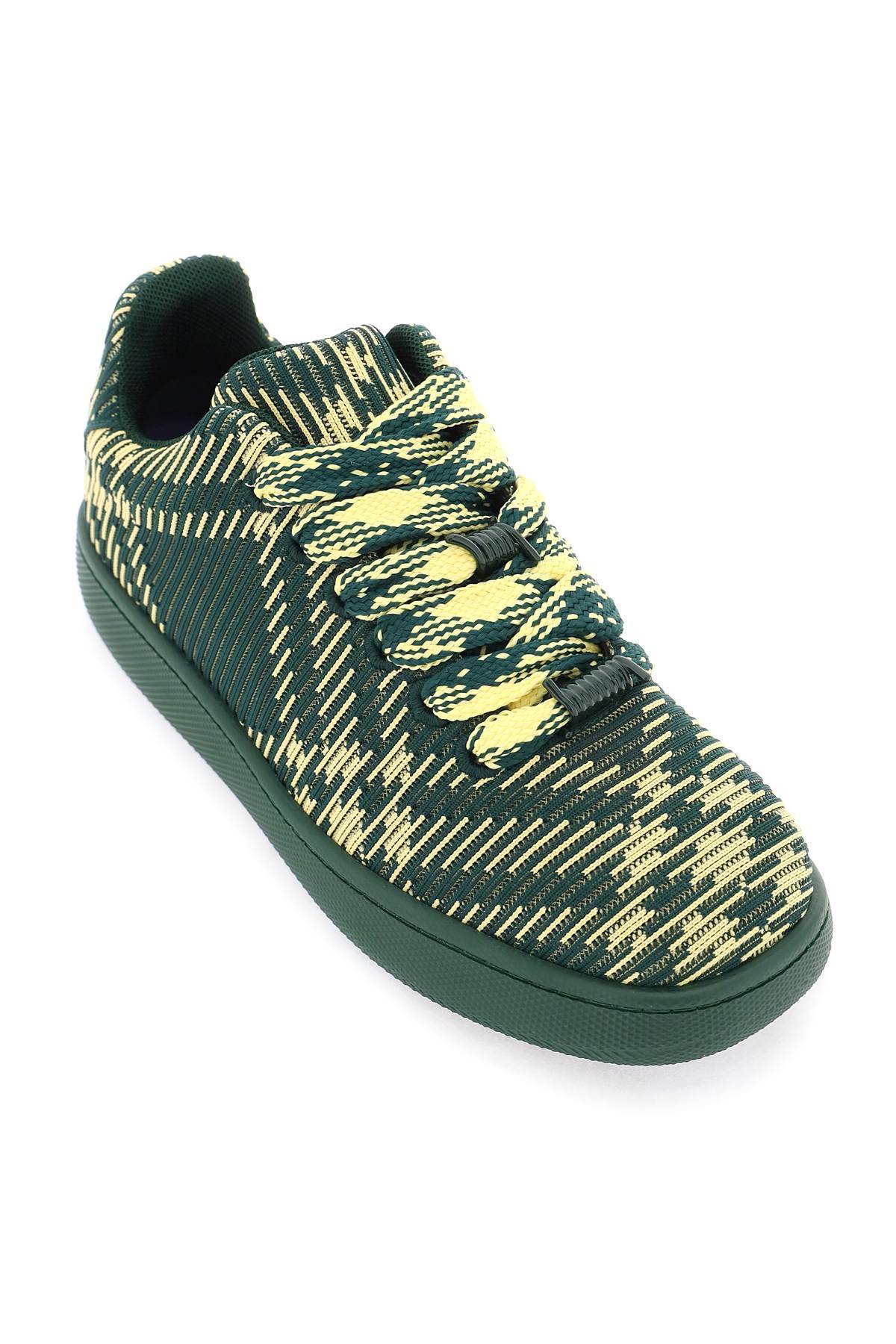 Shop Burberry Sneaker Box With Check Processing In Green,yellow
