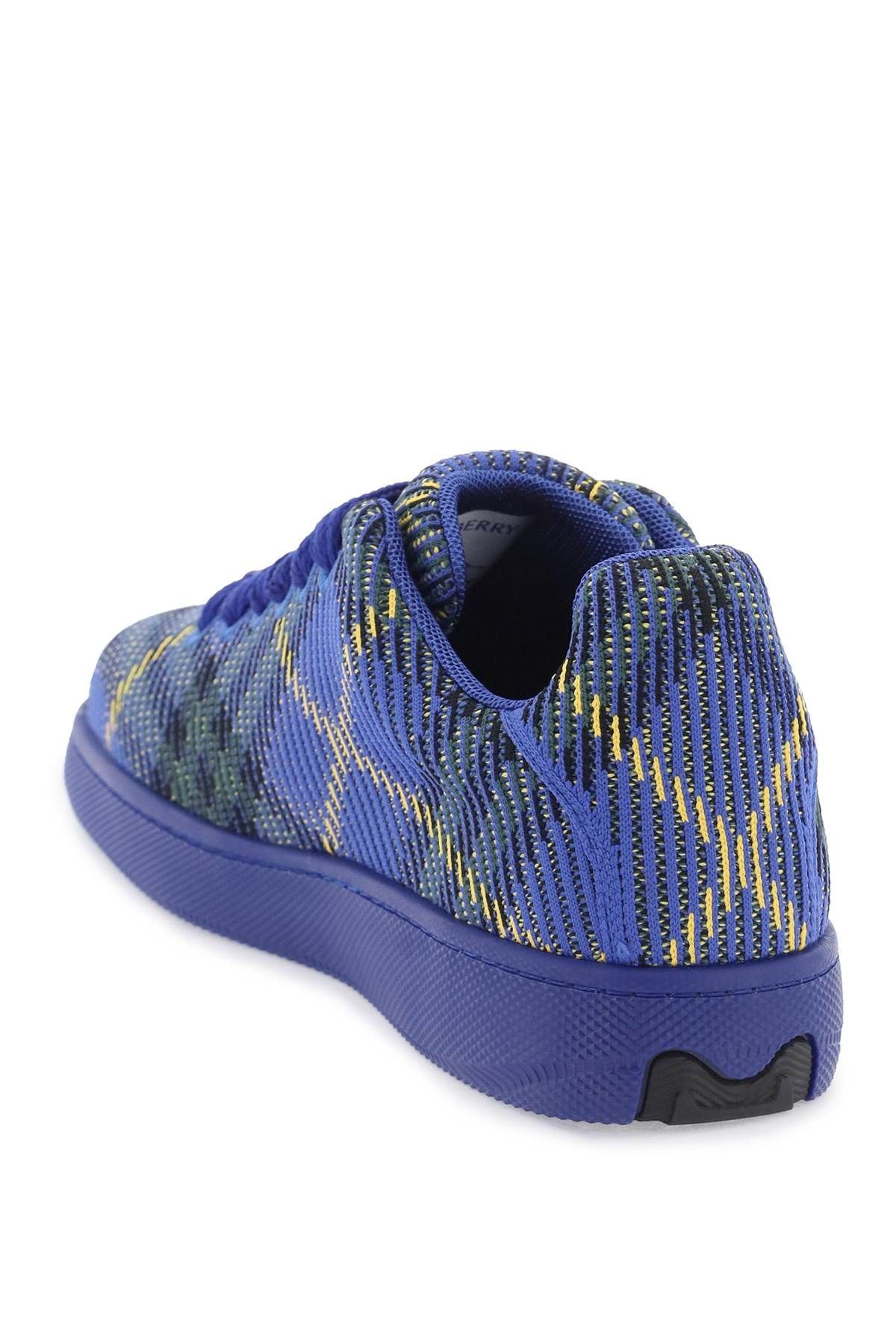 Shop Burberry Sneakers Box With Check Processing In Blue