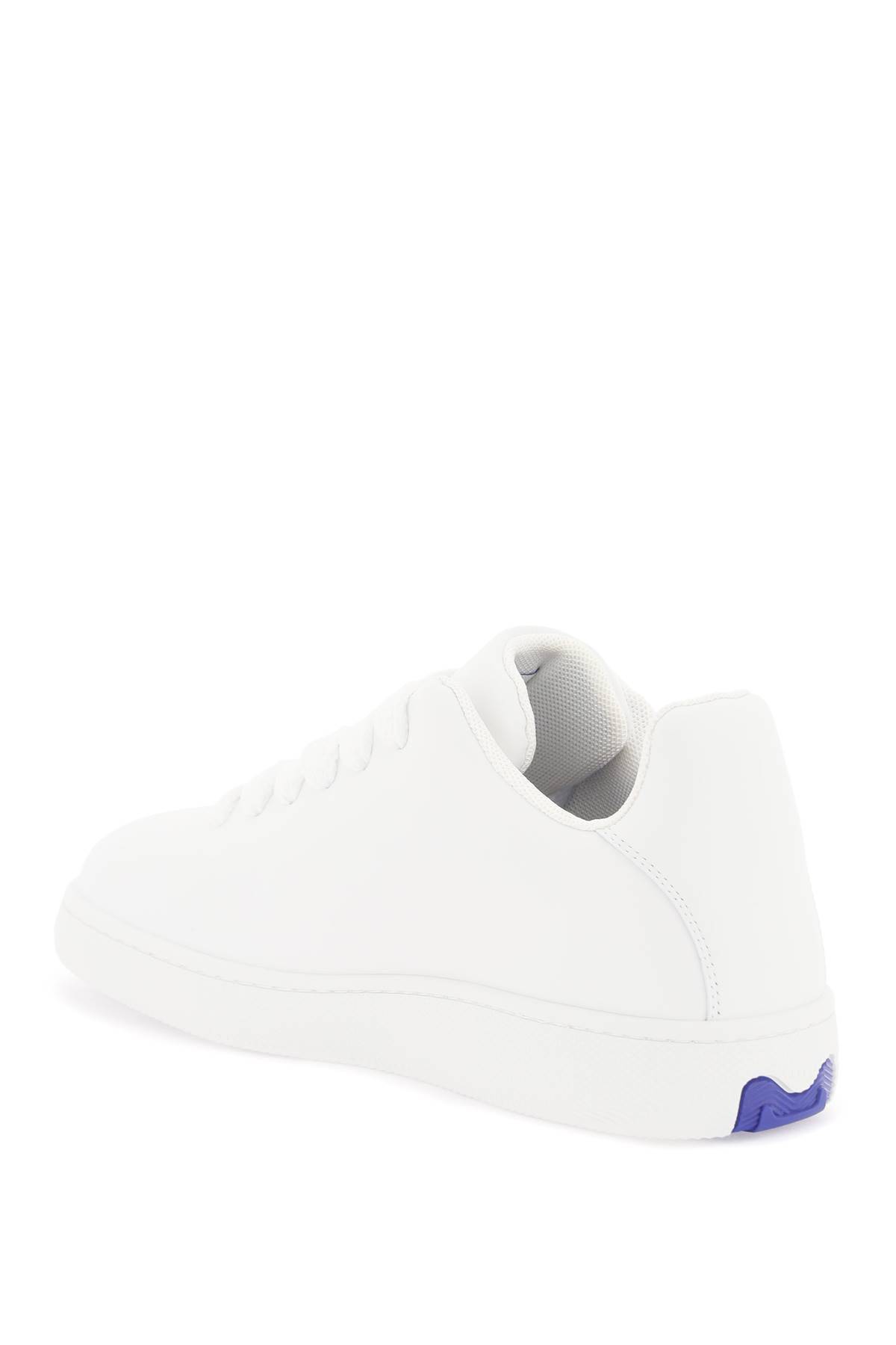 Shop Burberry Leather Sneaker Storage Box In White
