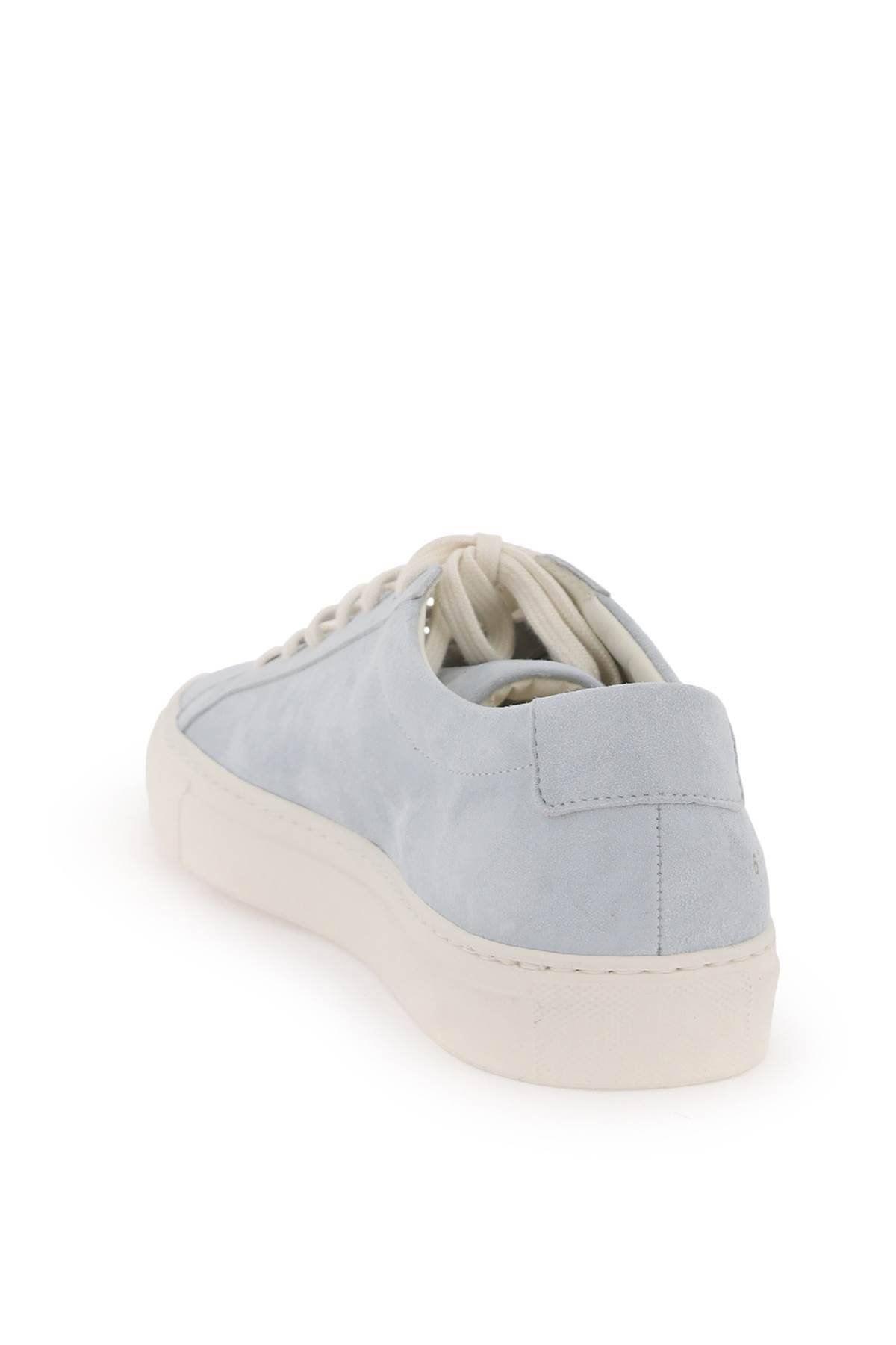 Shop Common Projects Suede Original Achilles Sneakers In Light Blue