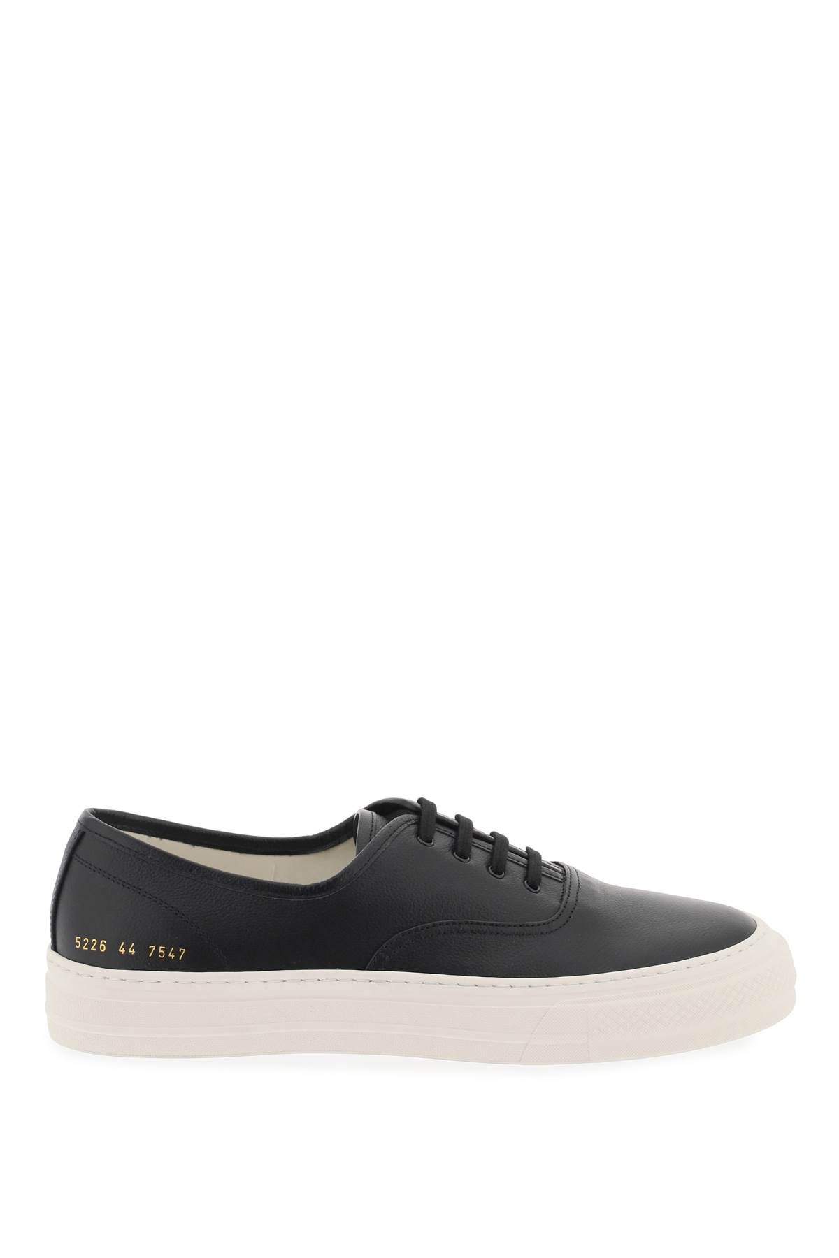 Common Projects Hammered Leather Trainers In Black