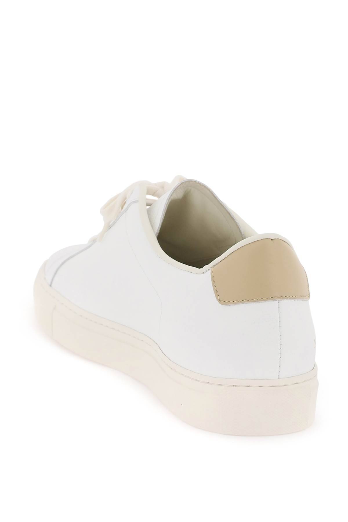 Shop Common Projects Retro Low Top Sne In White,beige