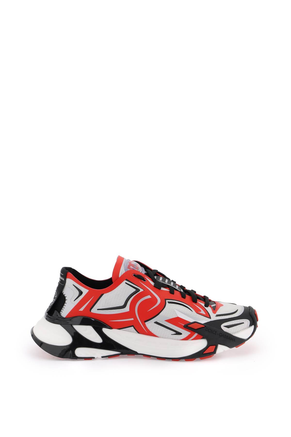 Shop Dolce & Gabbana 'fast' Sneakers In White,red