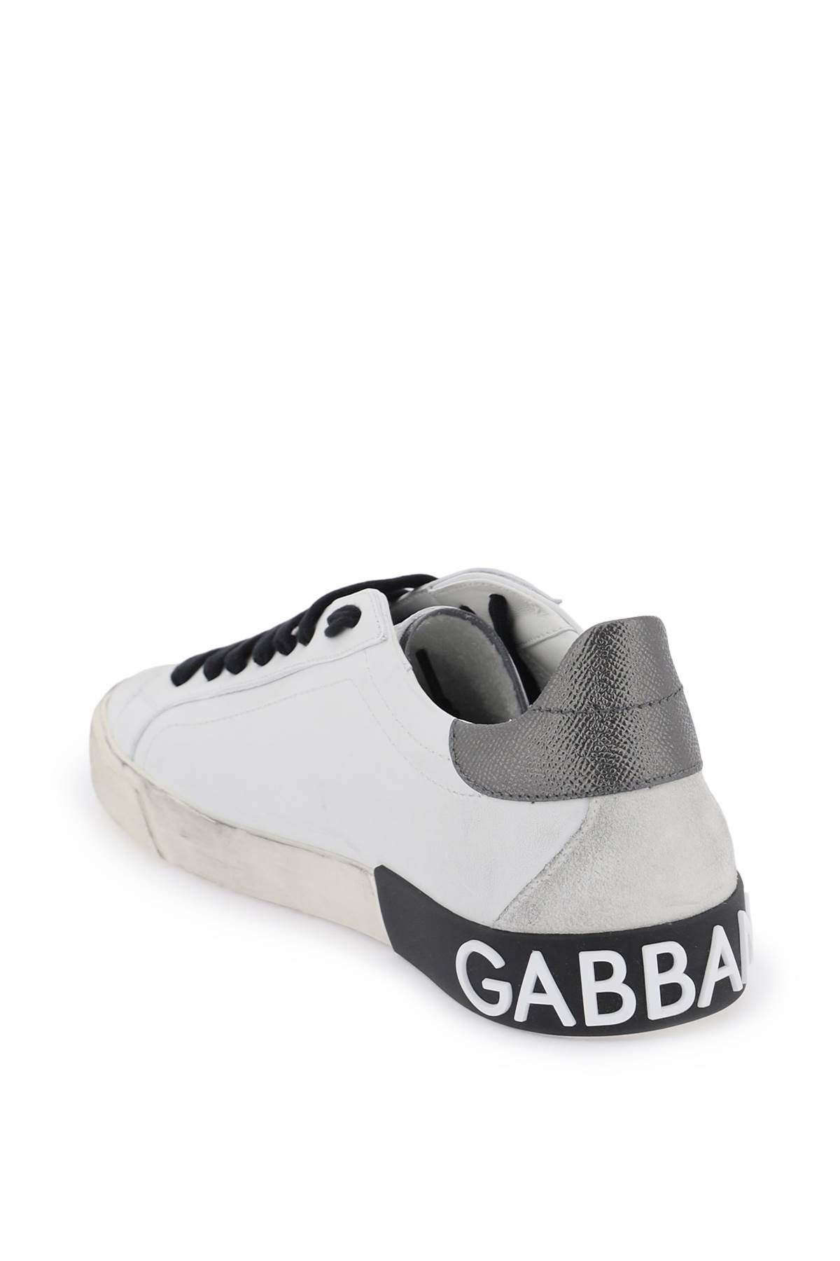 Shop Dolce & Gabbana 'portofino' Sneakers In White,black