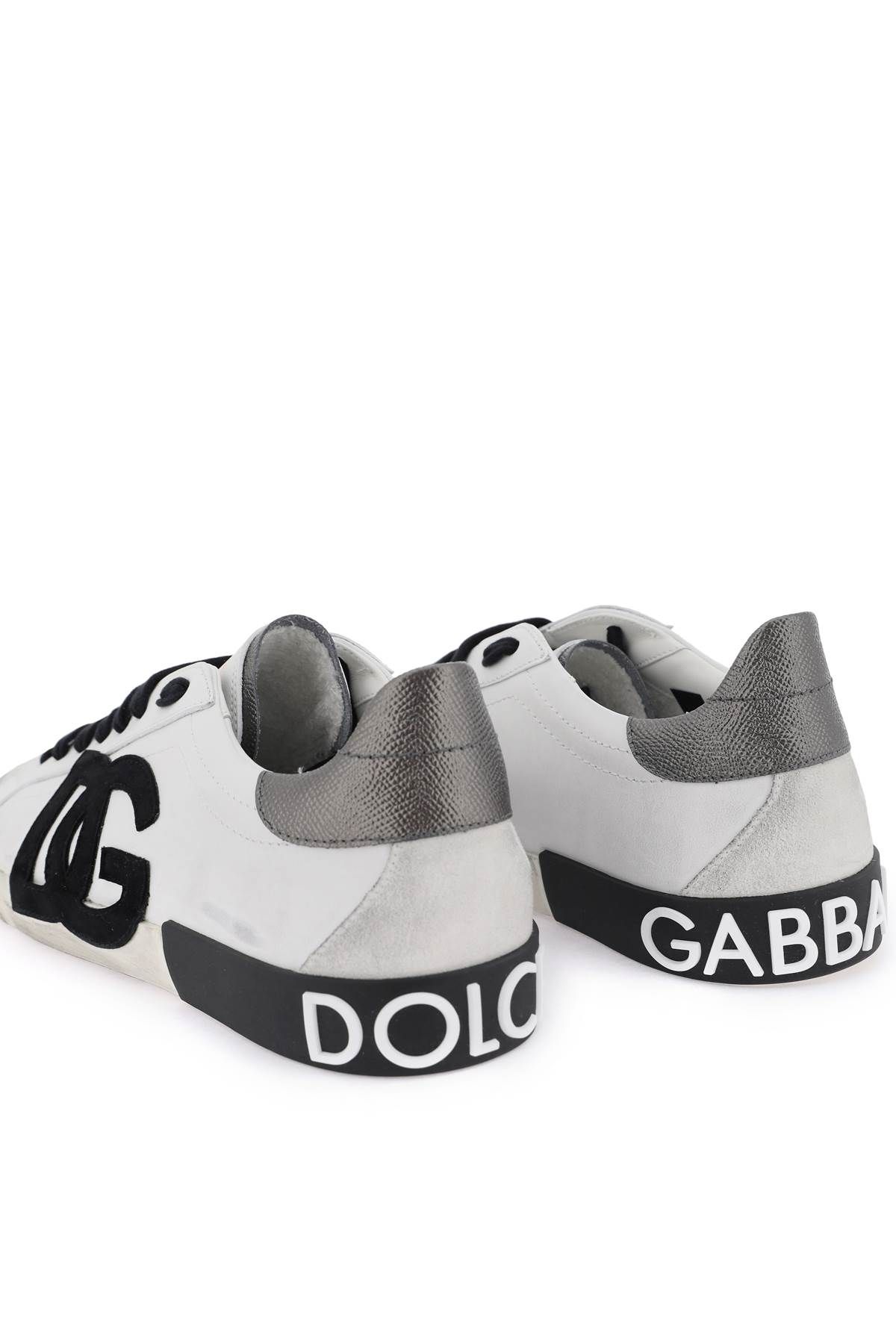 Shop Dolce & Gabbana 'portofino' Sneakers In White,black