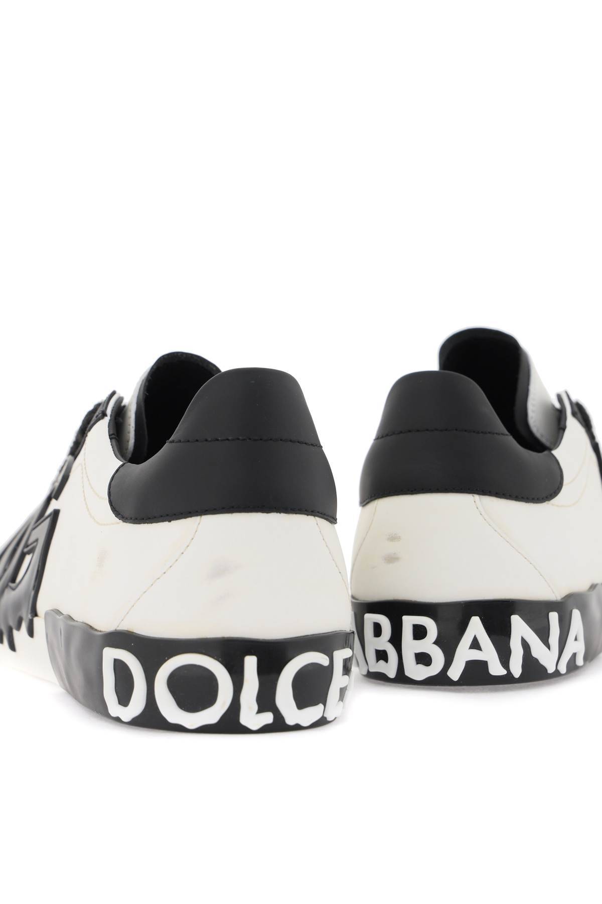 Shop Dolce & Gabbana Vintage Portofino Sne In White,black