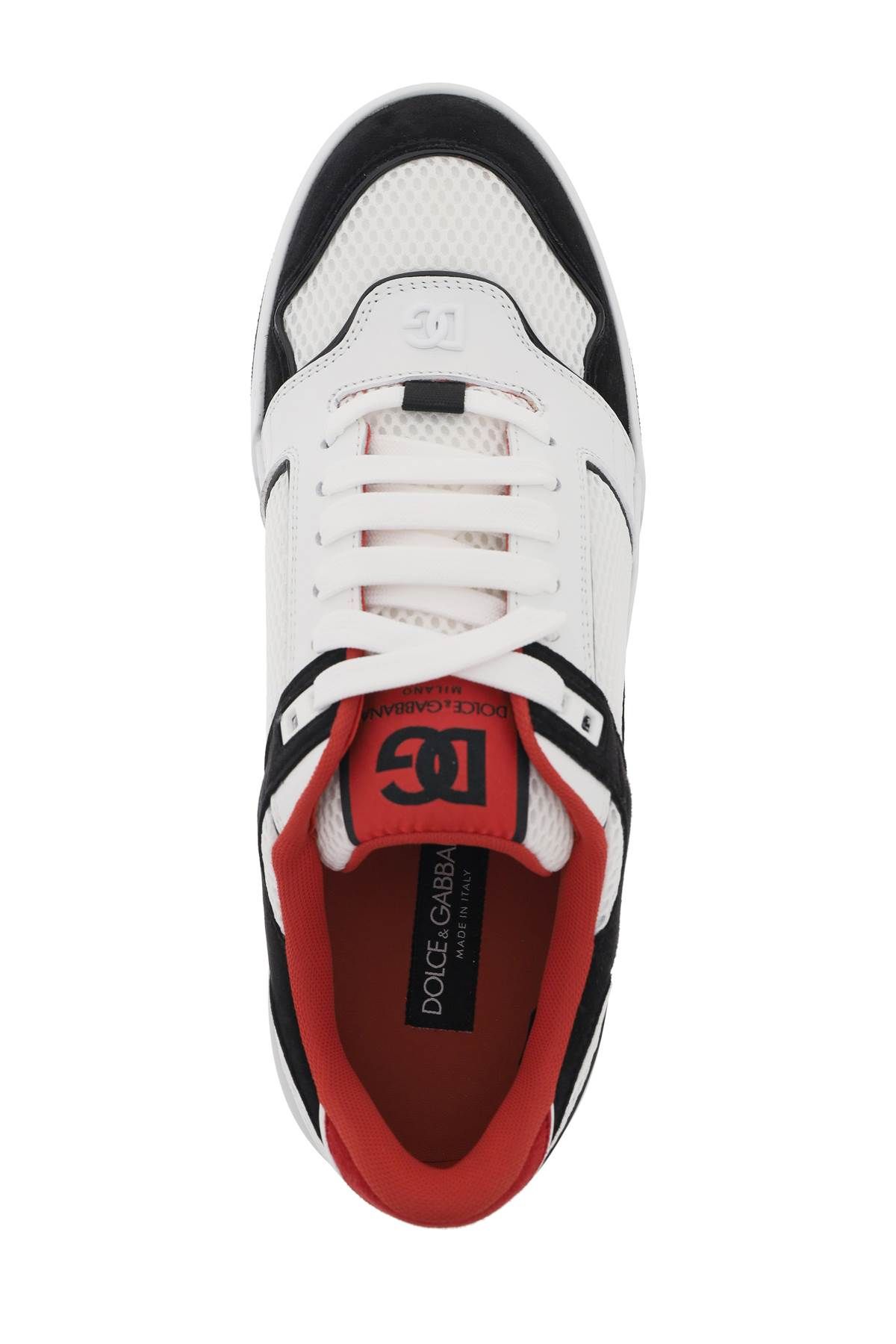 Shop Dolce & Gabbana New Roma Sneakers In White,black,red