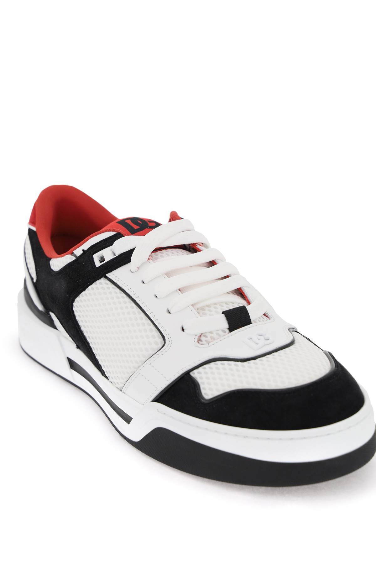 Shop Dolce & Gabbana New Roma Sneakers In White,black,red