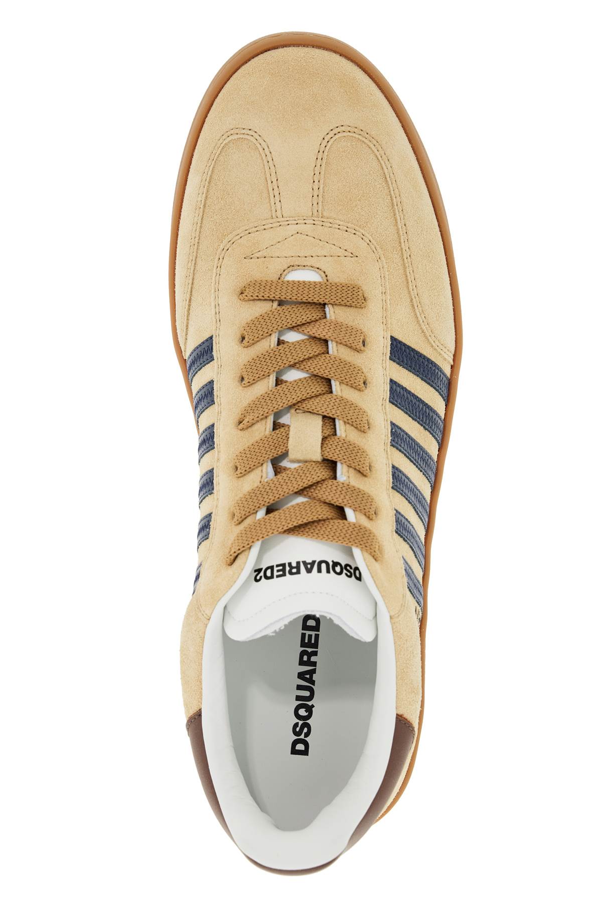 Shop Dsquared2 Boxer Sneakers In Beige