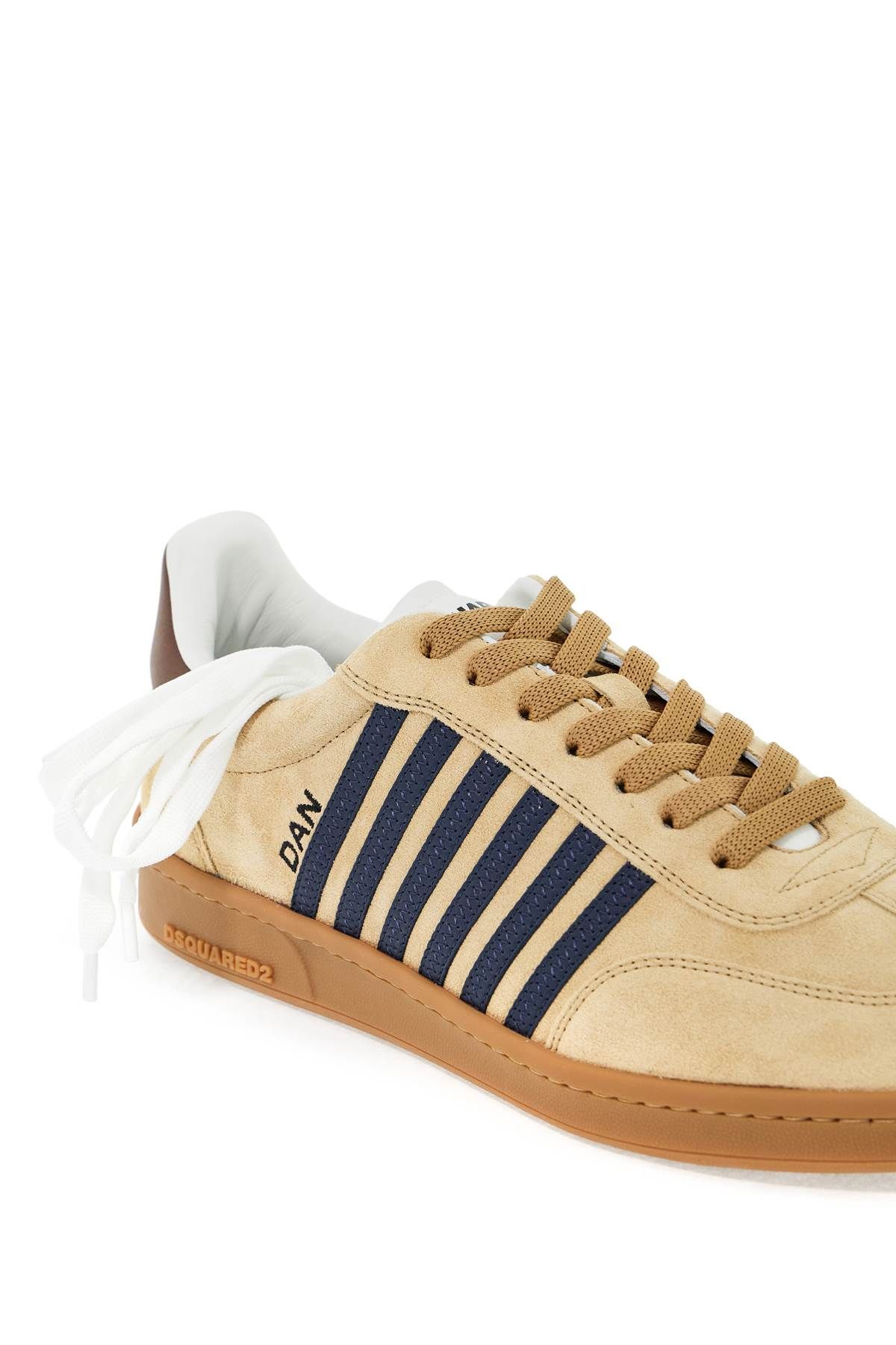 Shop Dsquared2 Boxer Sneakers In Beige