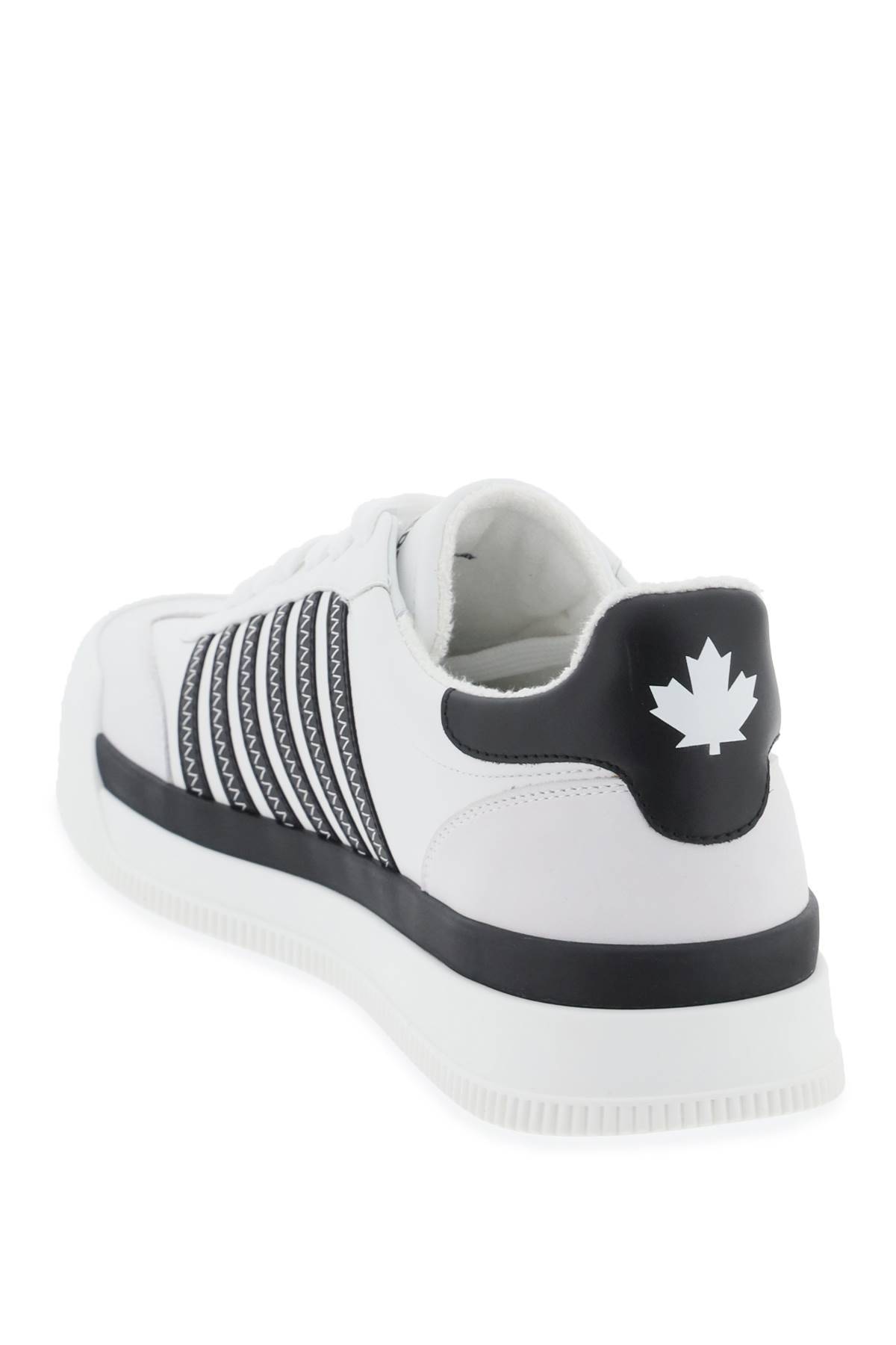 Shop Dsquared2 New Jersey Sneakers In White,black