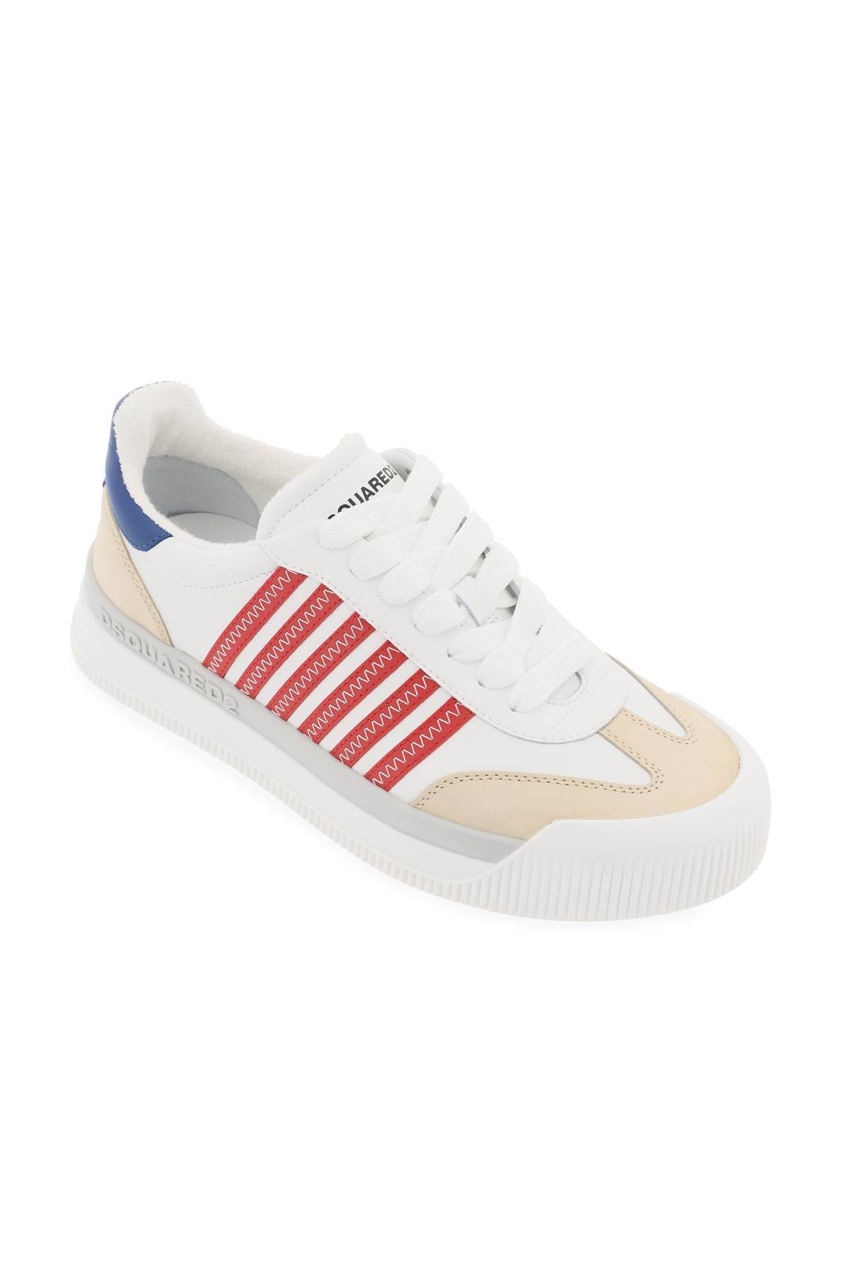 Shop Dsquared2 New Jersey Sneakers In White,blue,red