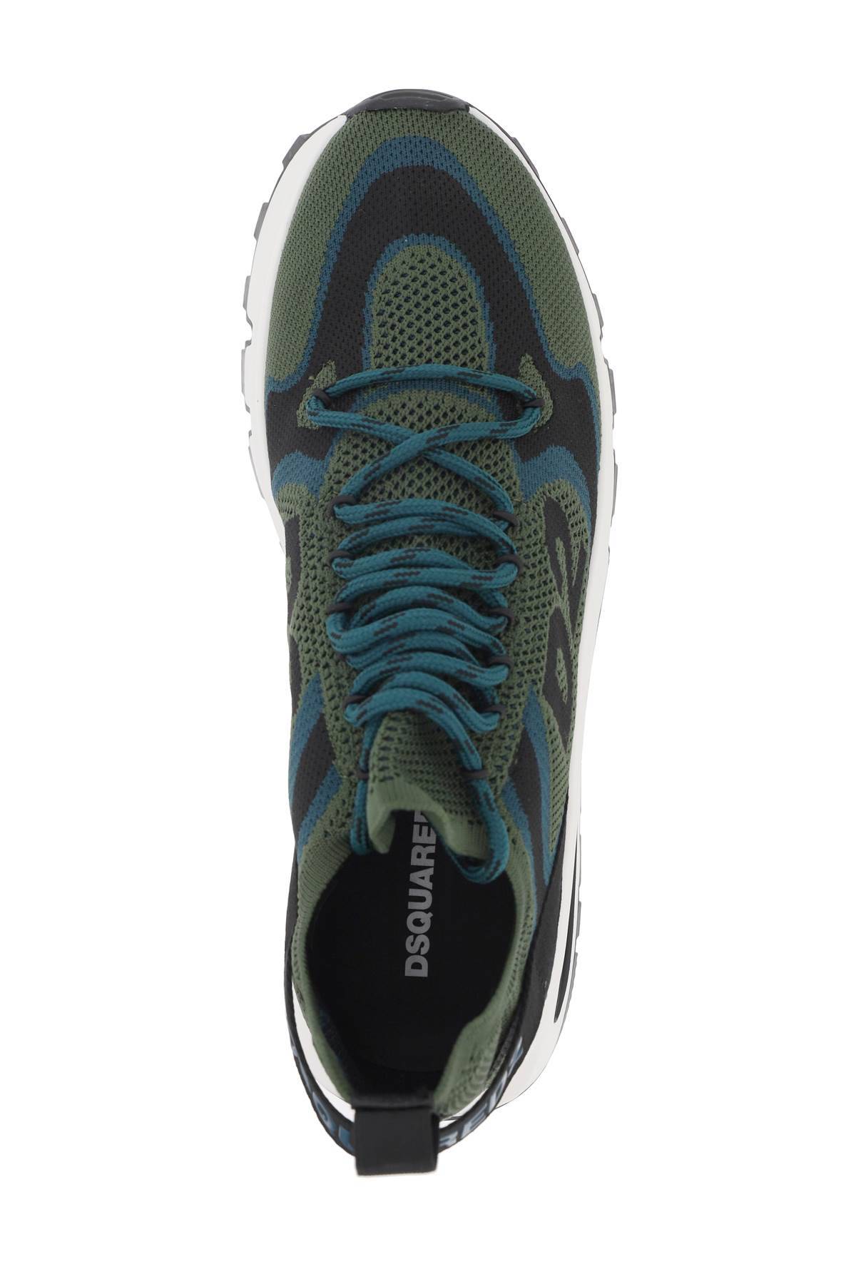 Shop Dsquared2 Run Ds2 Sneakers In Black,green,light Blue