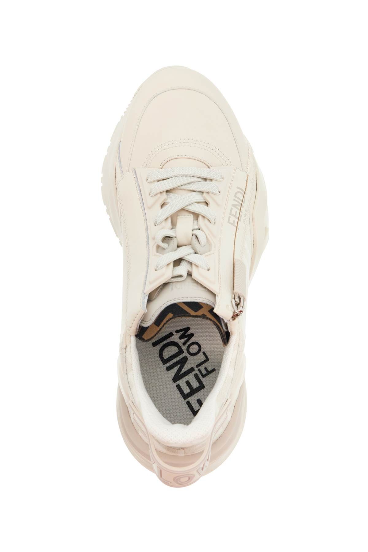 Shop Fendi Flow Sneakers In White