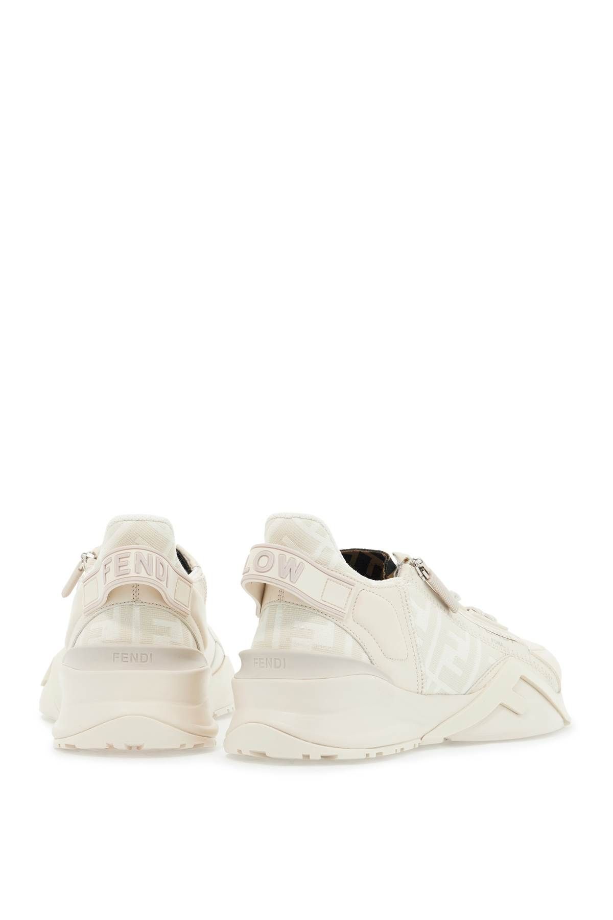 Shop Fendi Flow Sneakers In White