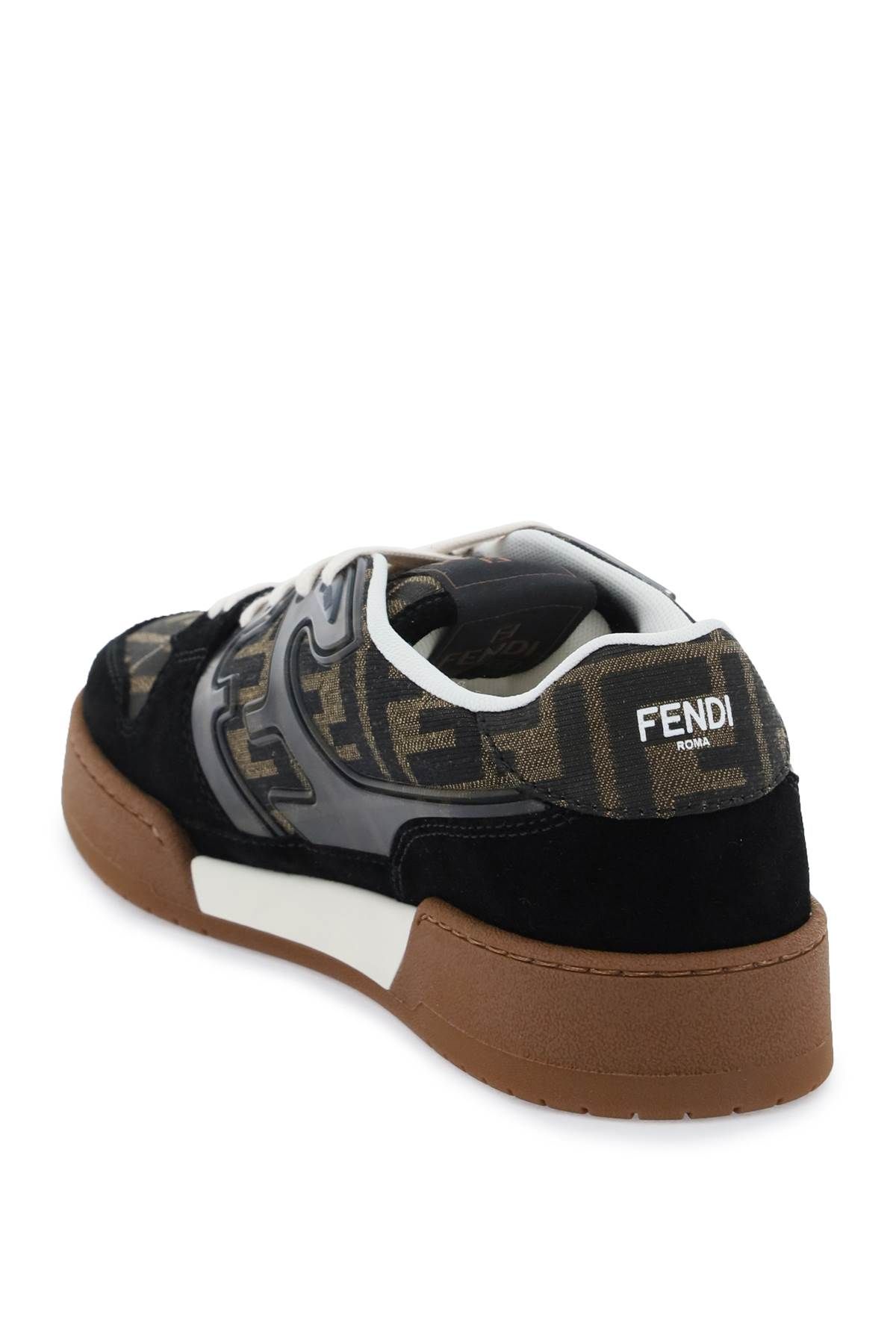 Shop Fendi 'match' Sneakers In Brown,black