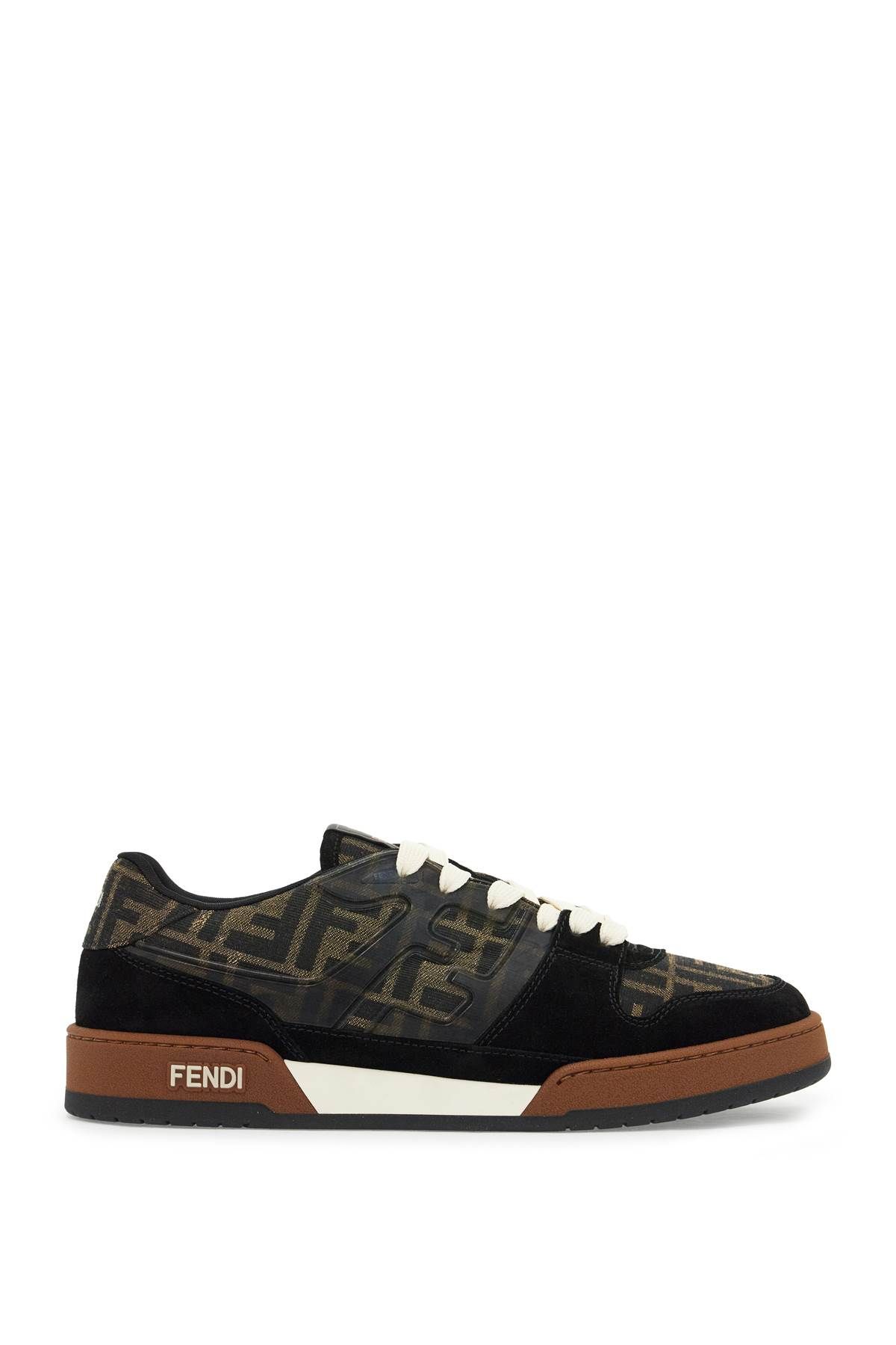 Shop Fendi Match Sneakers In Brown