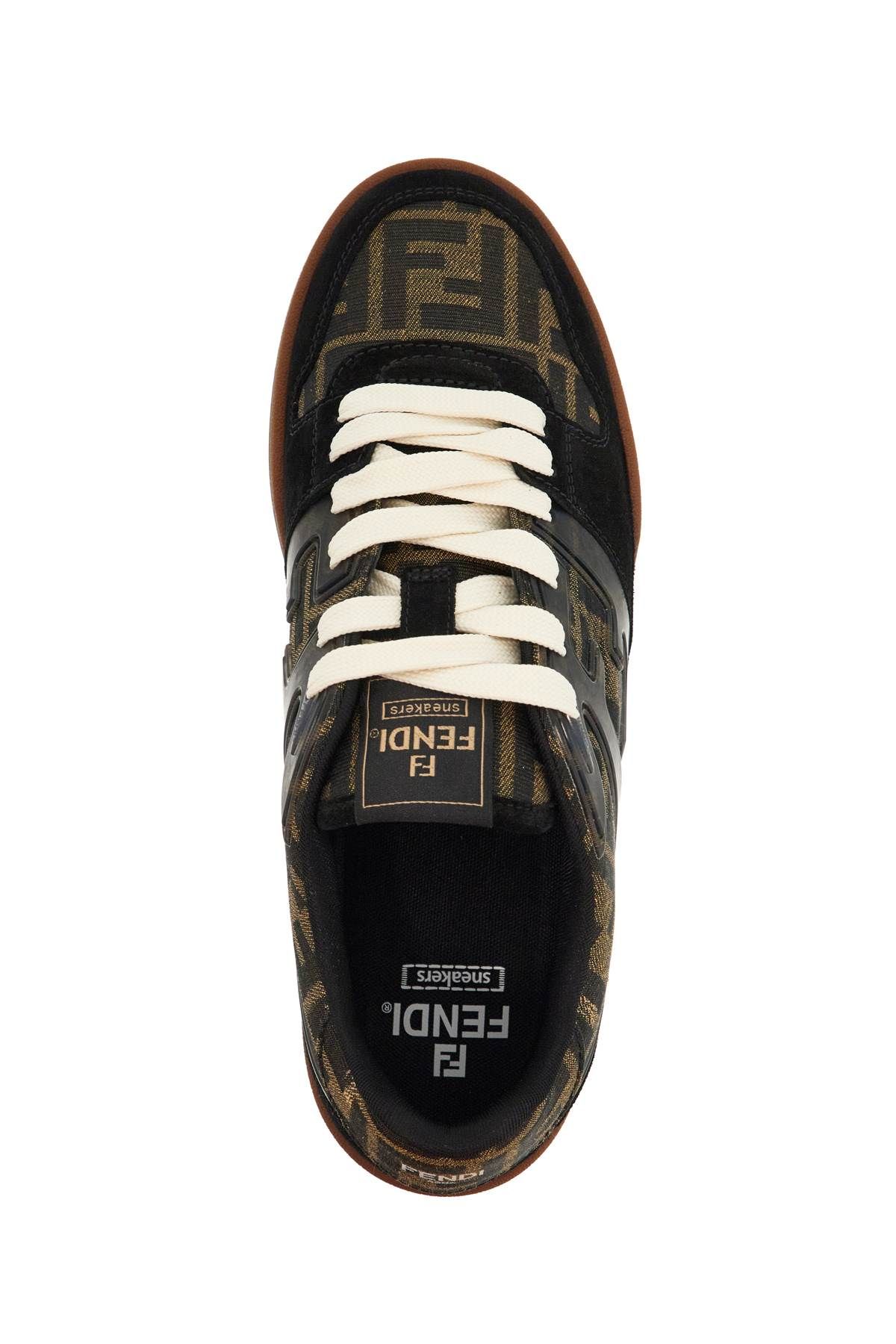 Shop Fendi Match Sneakers In Brown