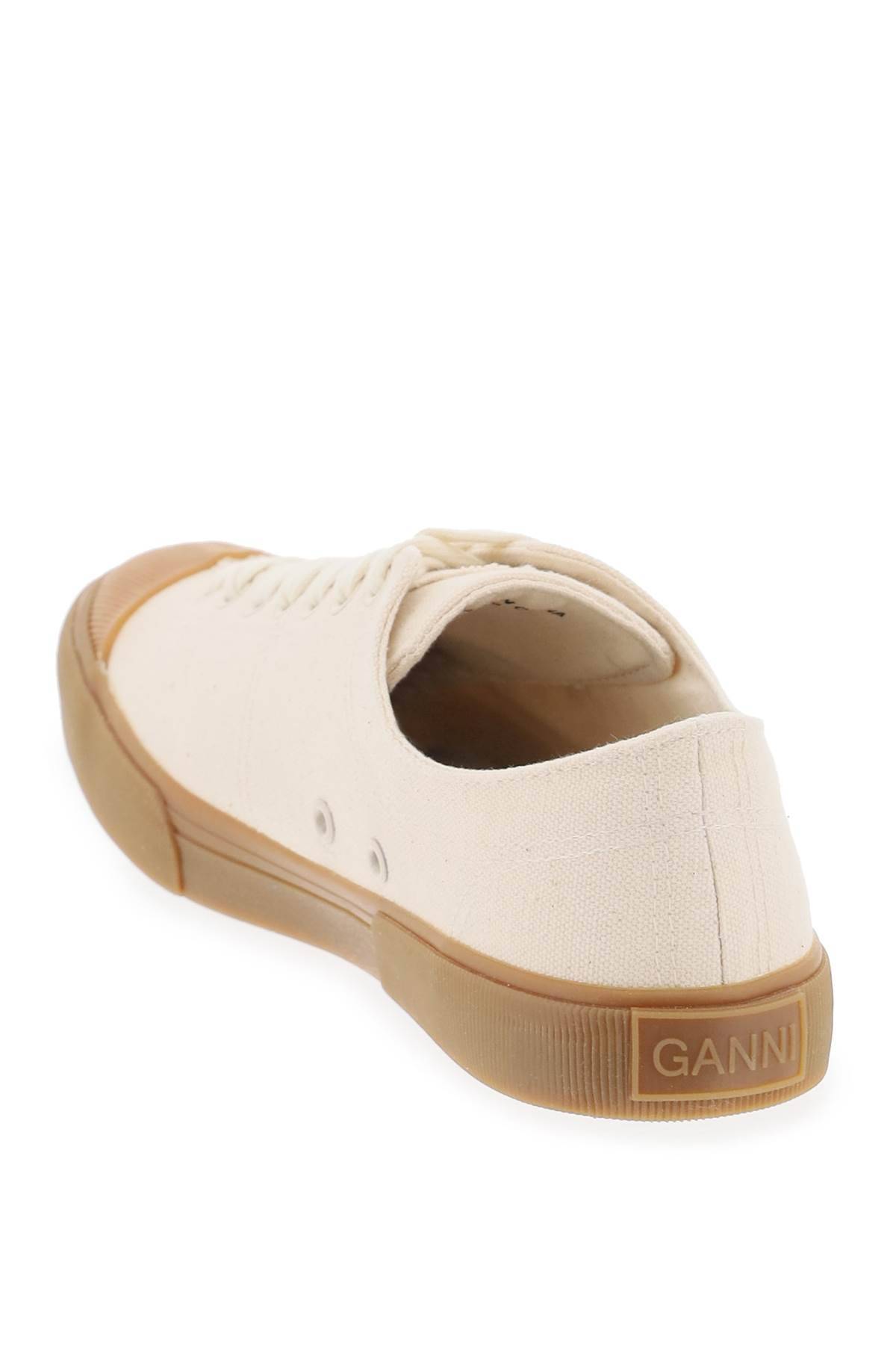 Shop Ganni Classic Low Top Sneaker In Neutro