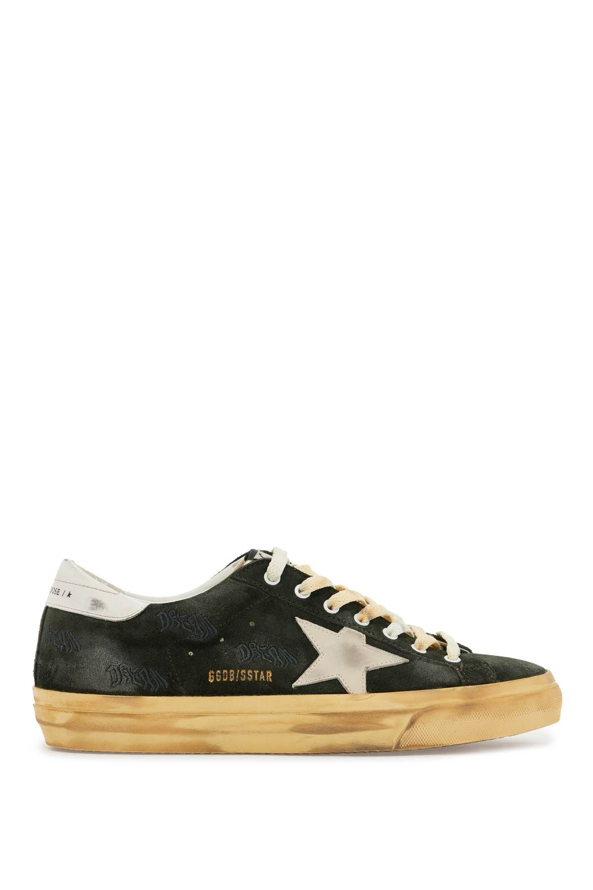 Shop Golden Goose High Foxing Vce Sole Super Star Sne In Green