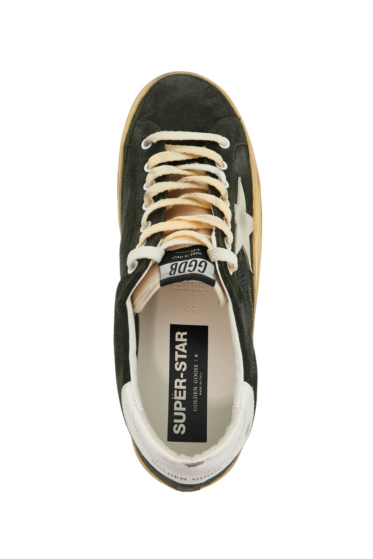 Shop Golden Goose High Foxing Vce Sole Super Star Sne In Green