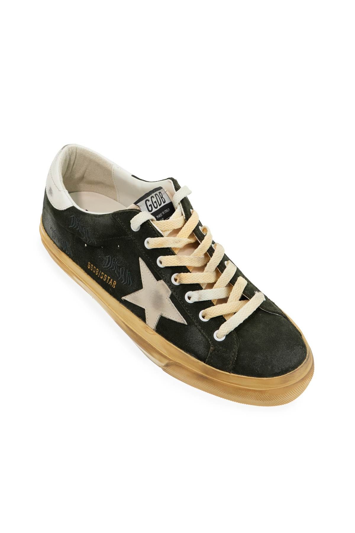 Shop Golden Goose High Foxing Vce Sole Super Star Sne In Green