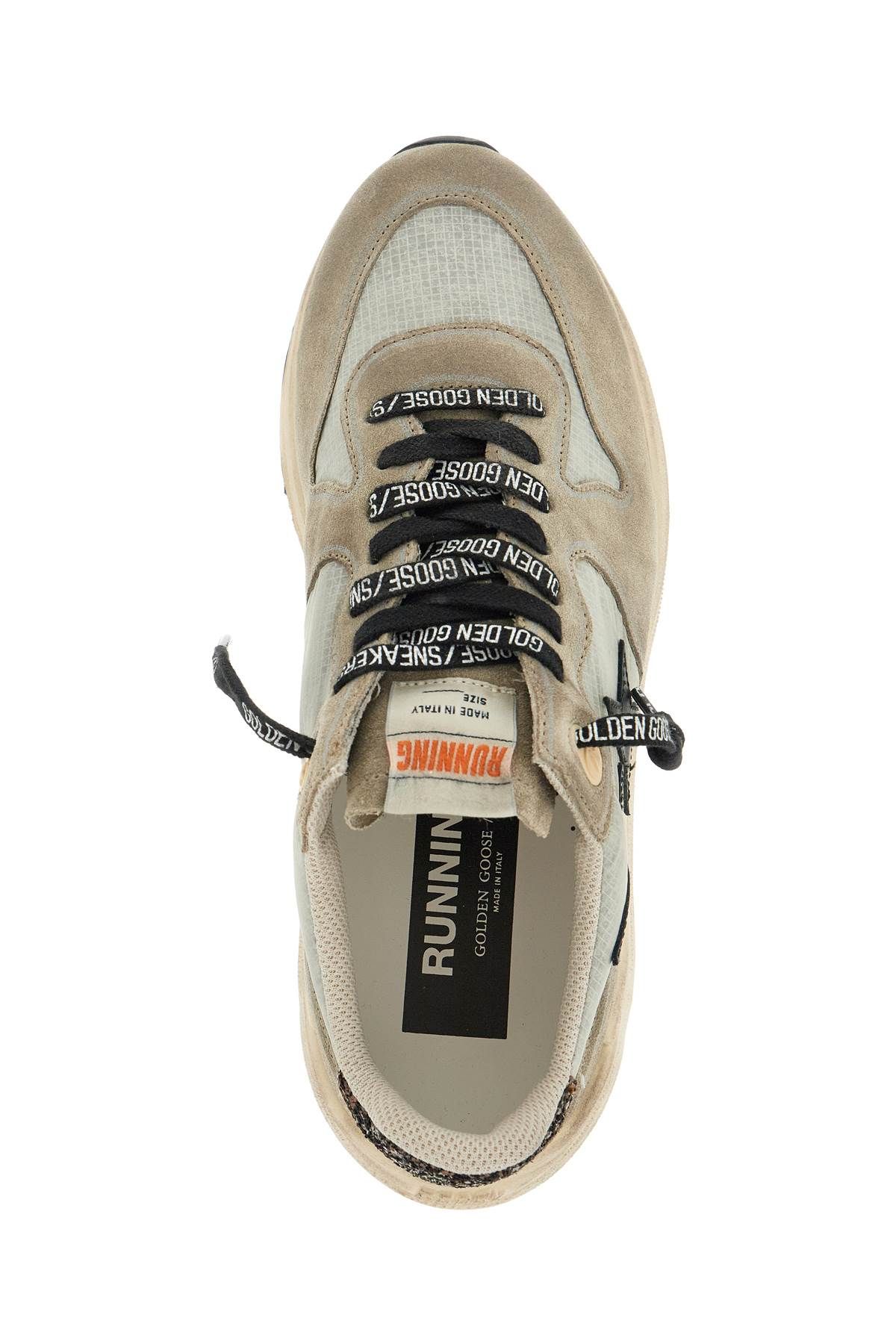 Shop Golden Goose Nylon And Suede Running Sneakers With Durable Sole In Grey