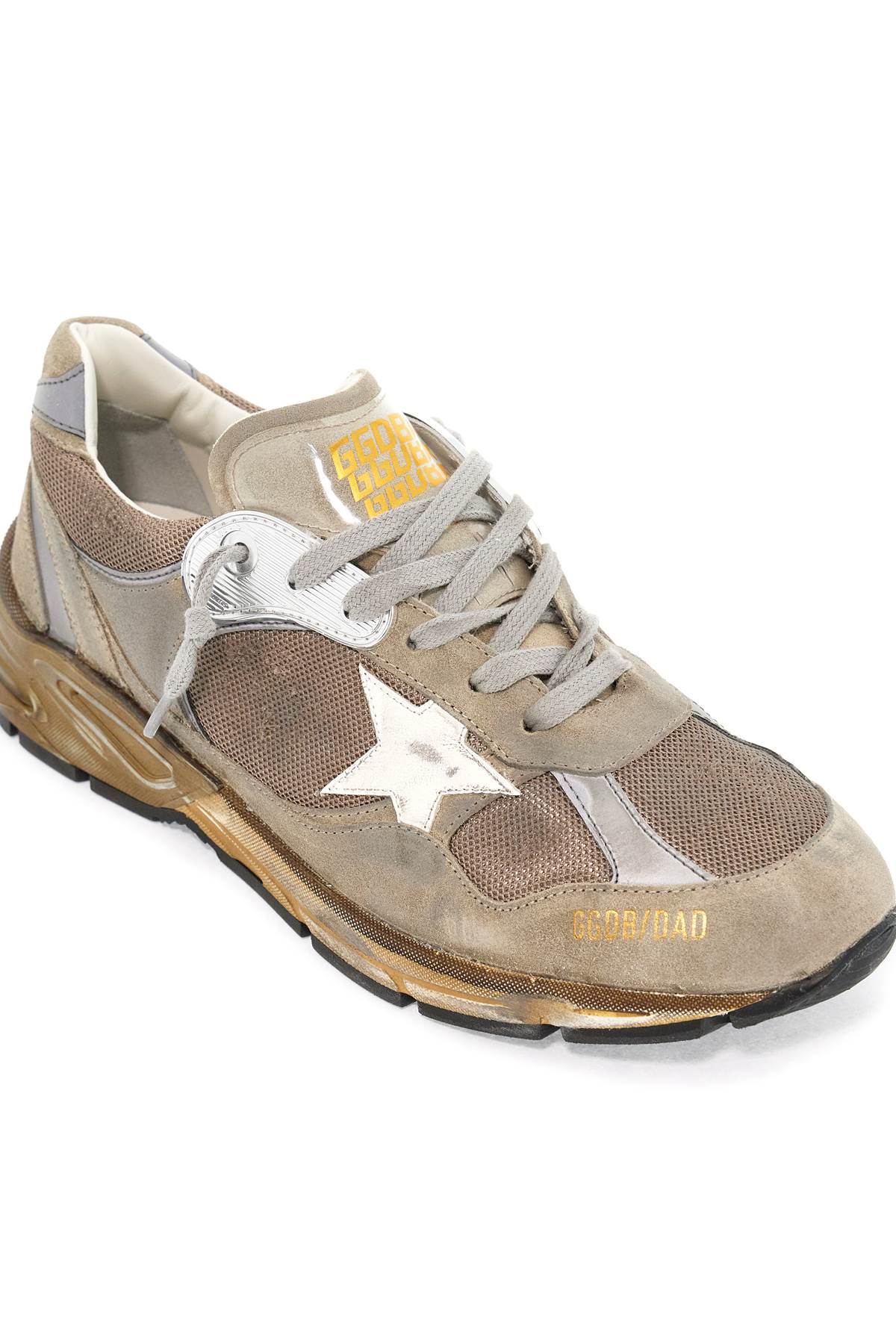 Shop Golden Goose Dad-star Sneakers In Grey