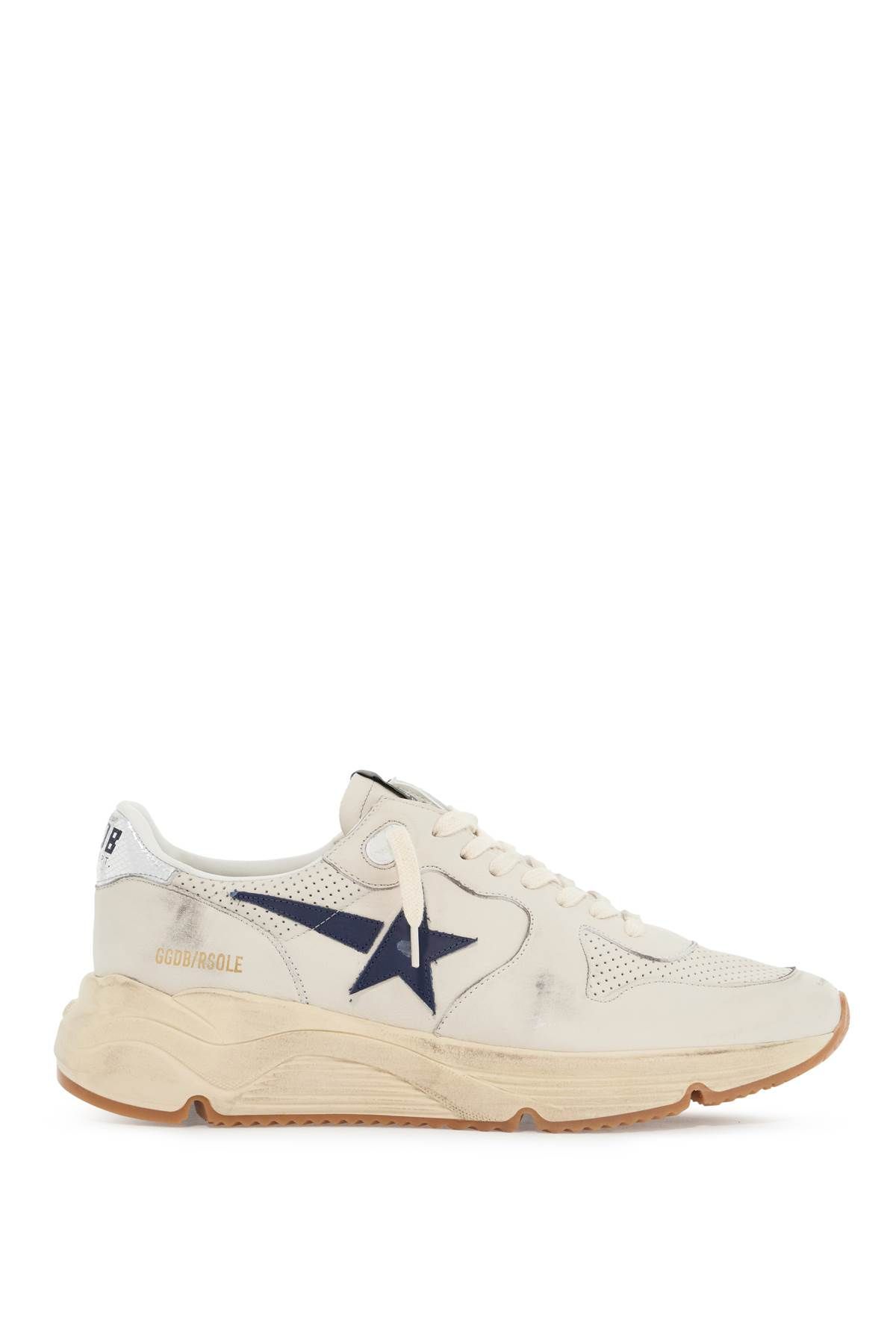 Shop Golden Goose Leather Sole Running Sneakers With In Neutro