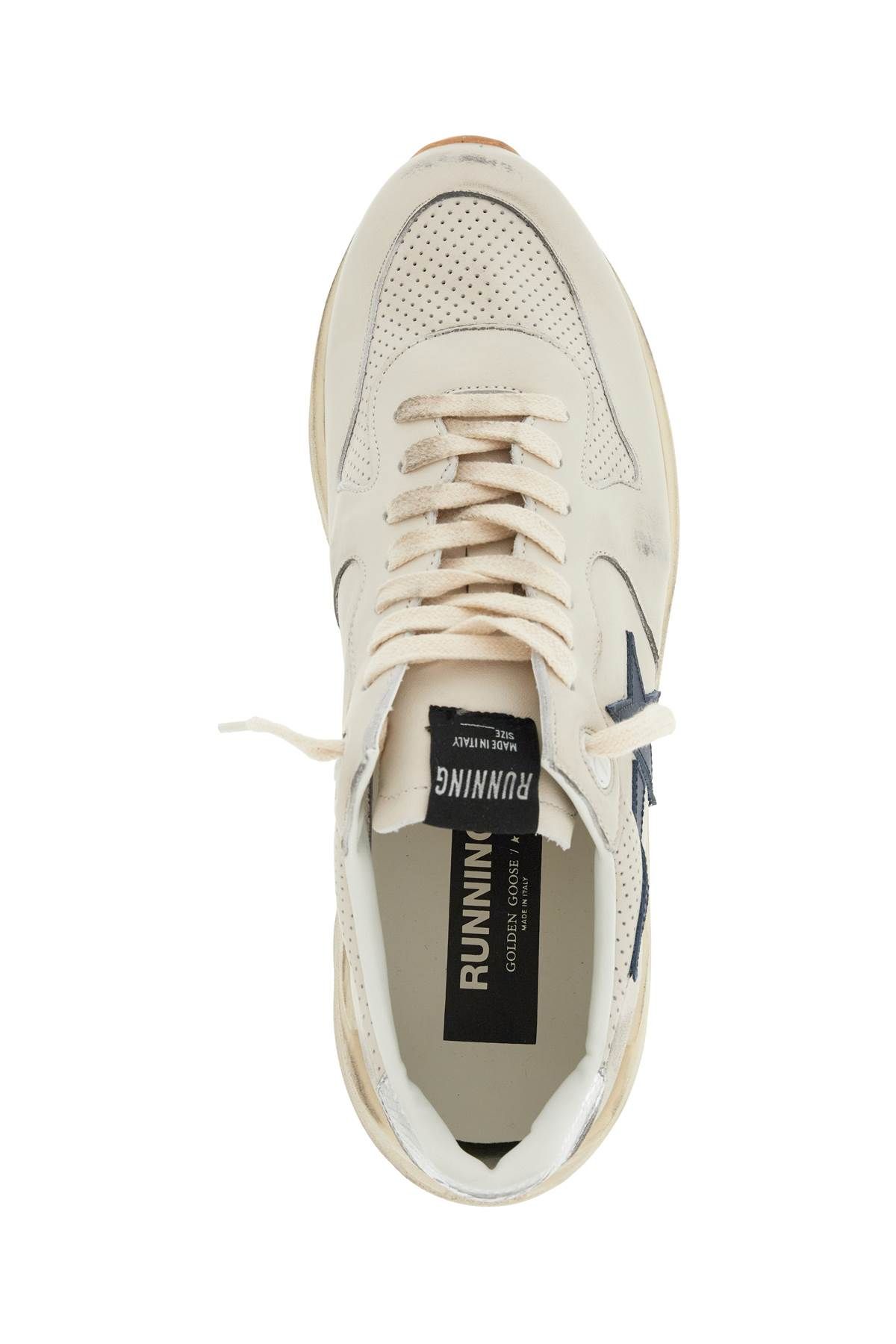 Shop Golden Goose Leather Sole Running Sneakers With In Neutro