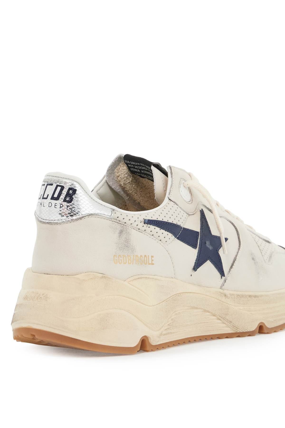 Shop Golden Goose Leather Sole Running Sneakers With In Neutro