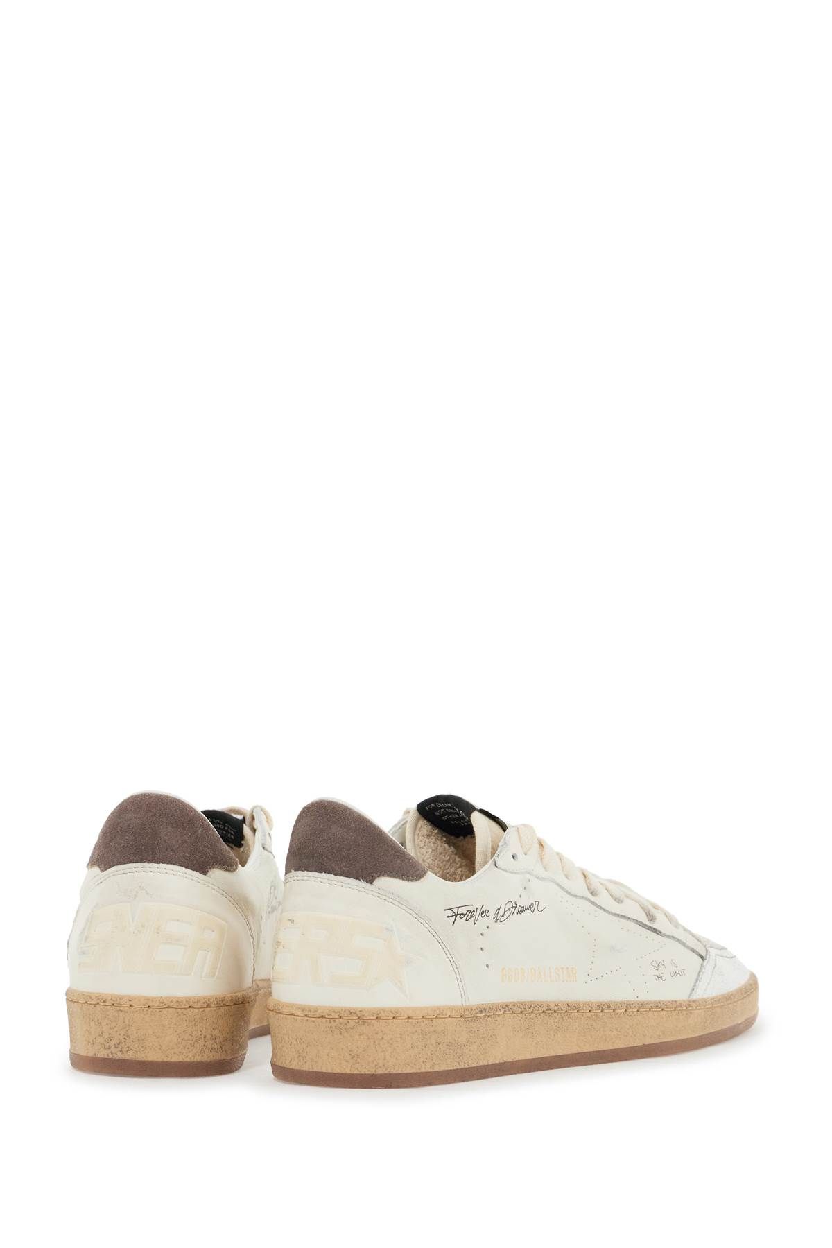 Shop Golden Goose Leather Ball Star Sneakers In In White