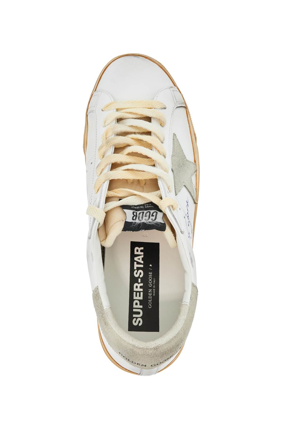 Shop Golden Goose High Foxing Vce Sole Super Star Sne In White