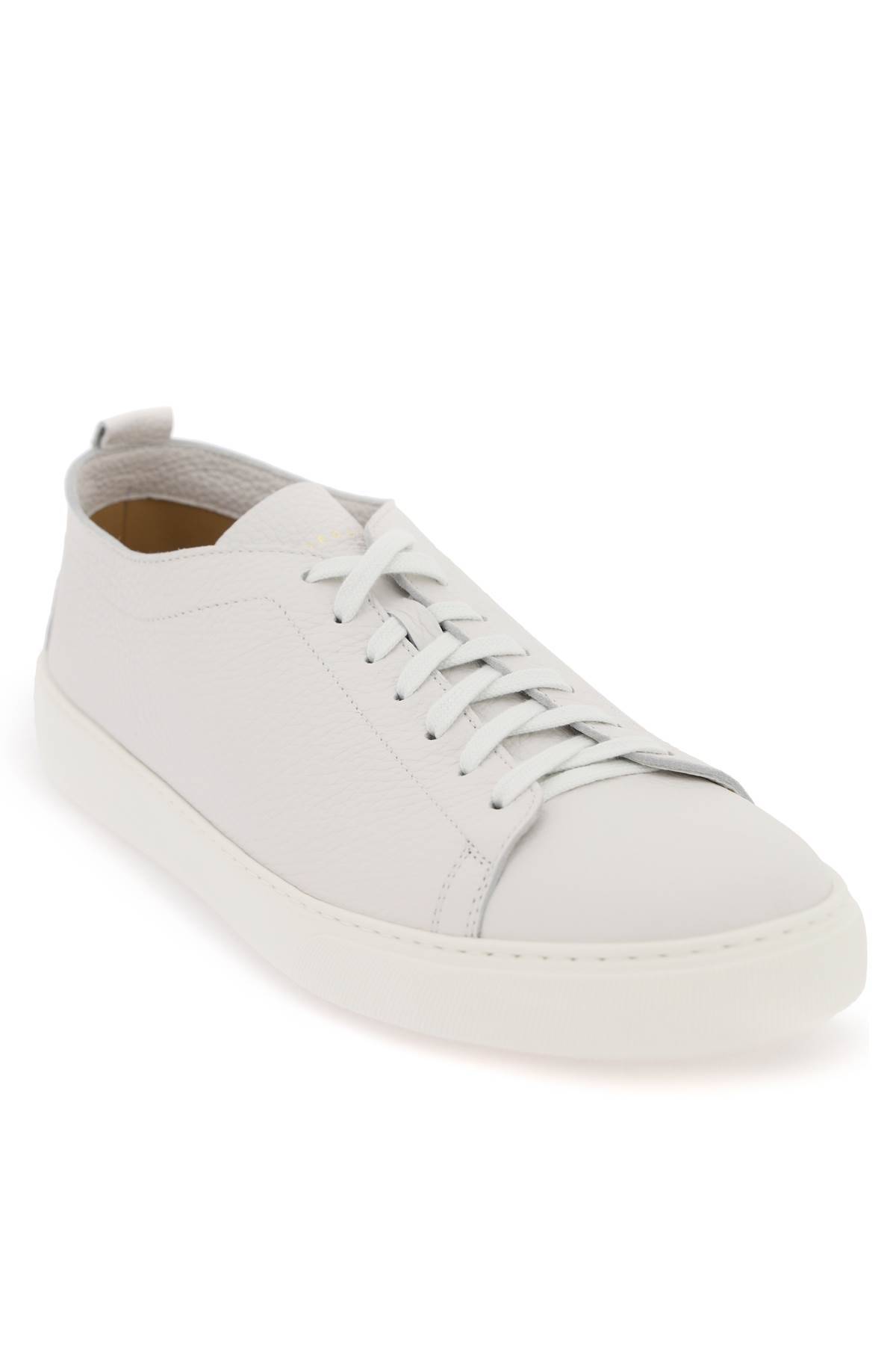 Shop Henderson Leather Sneakers In Grey