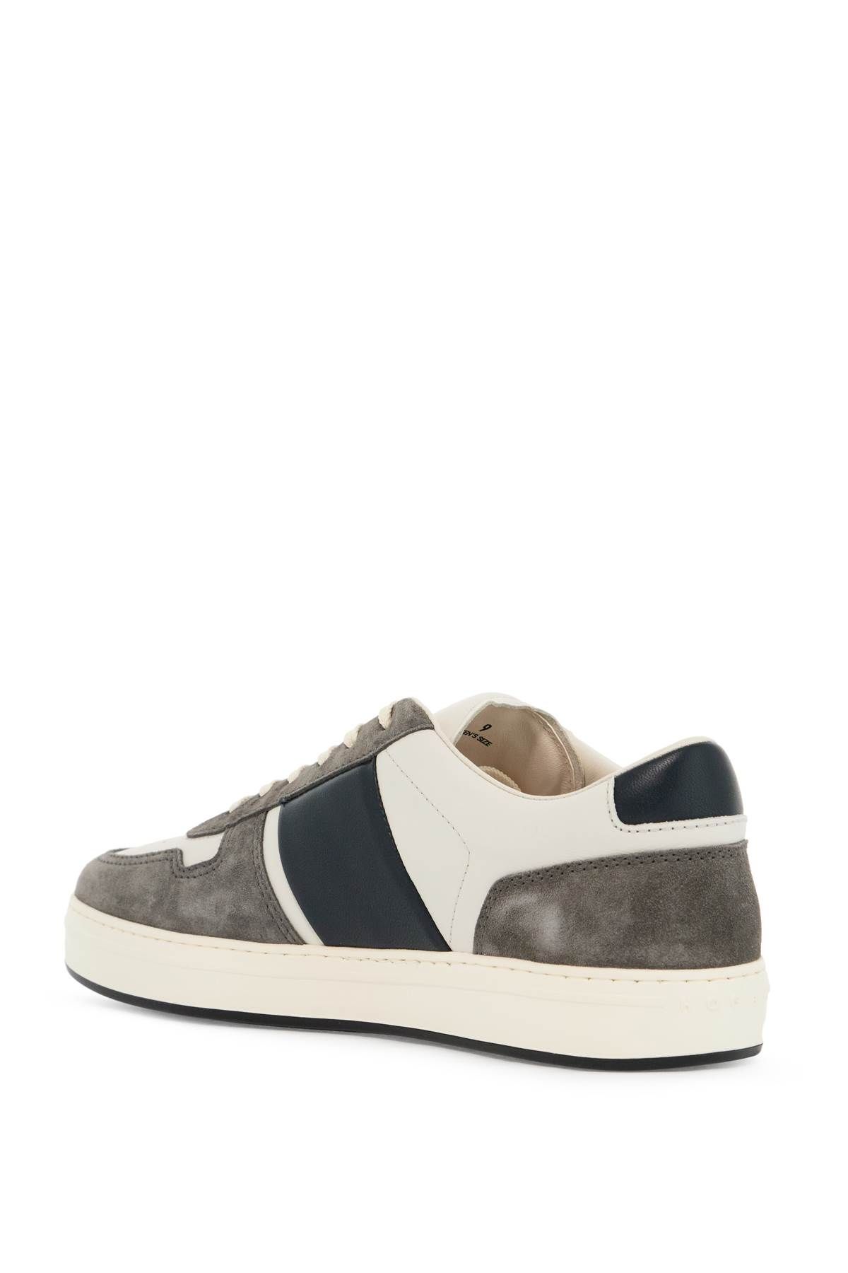 Shop Hogan Smooth And Suede Leather H-tv Sneakers. In Grey