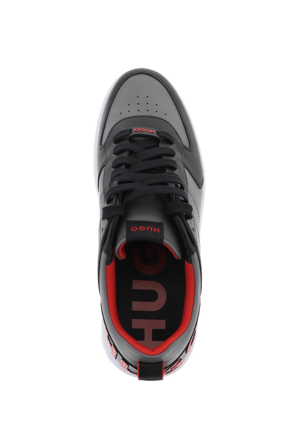 Shop Hugo Kilian Sneakers In Grey,black,red