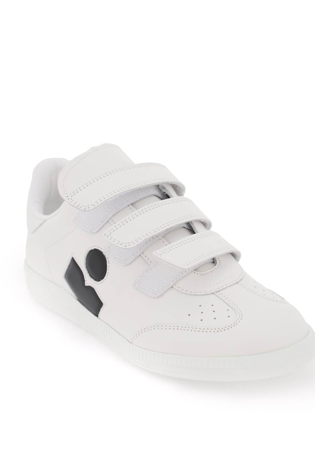 Shop Marant Etoile Beth Leather Sneakers In White