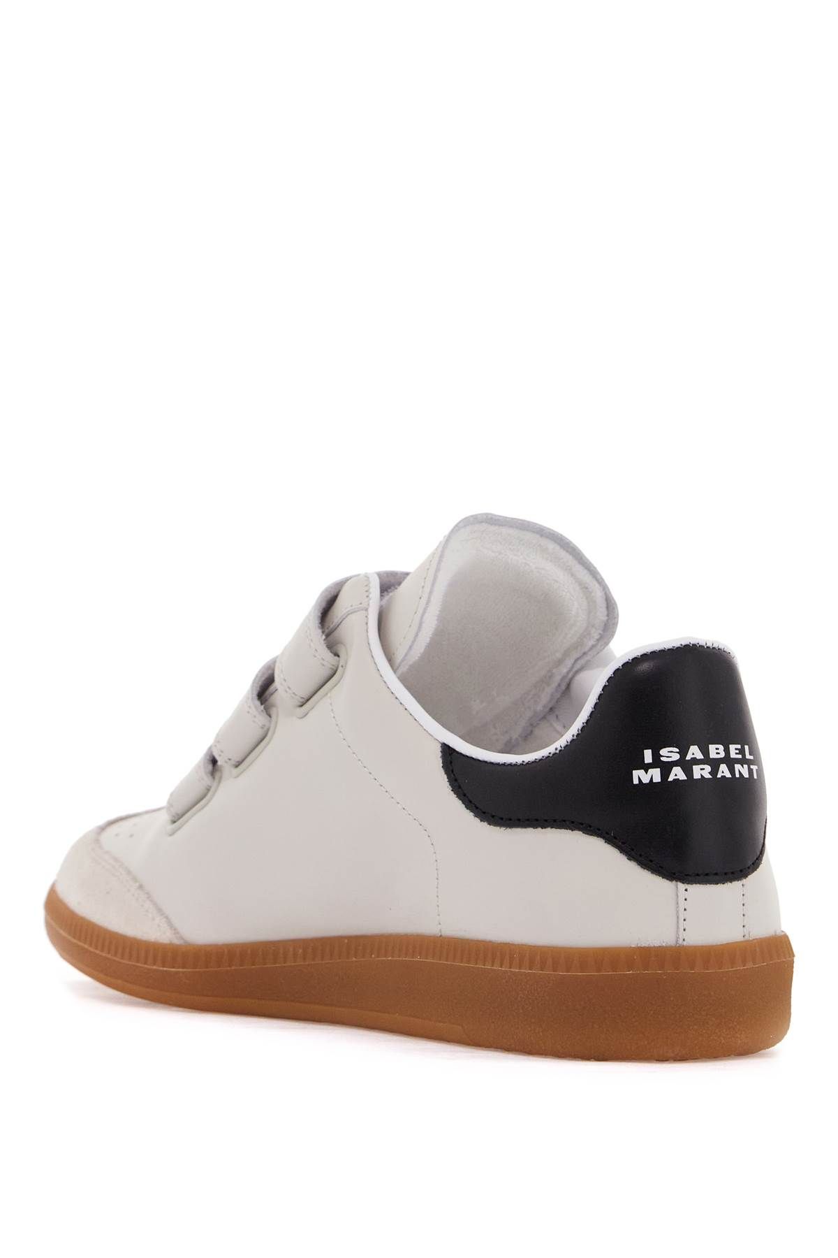 Shop Isabel Marant Beth Leather Sneakers In Neutro