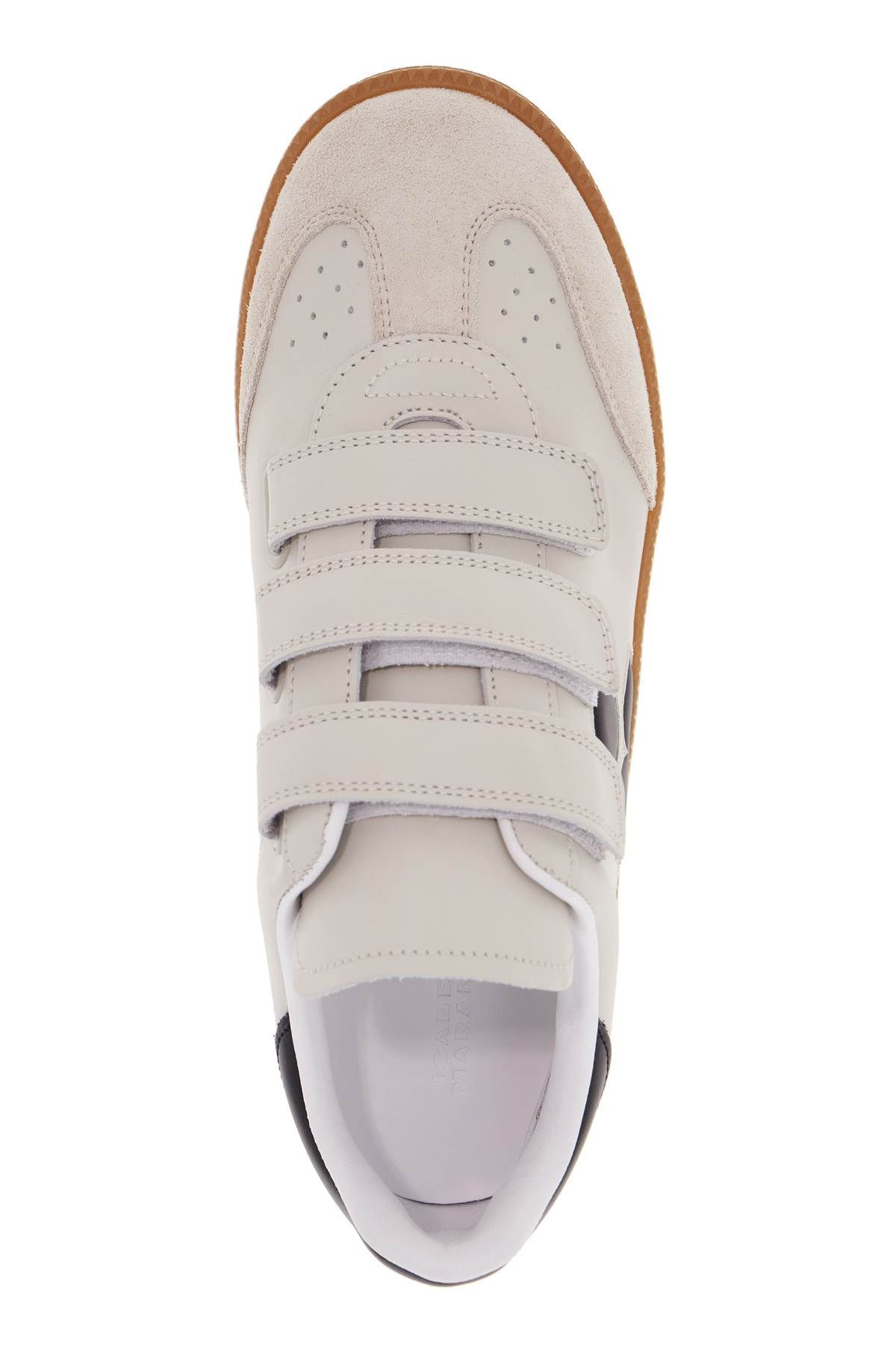 Shop Isabel Marant Beth Leather Sneakers In Neutro