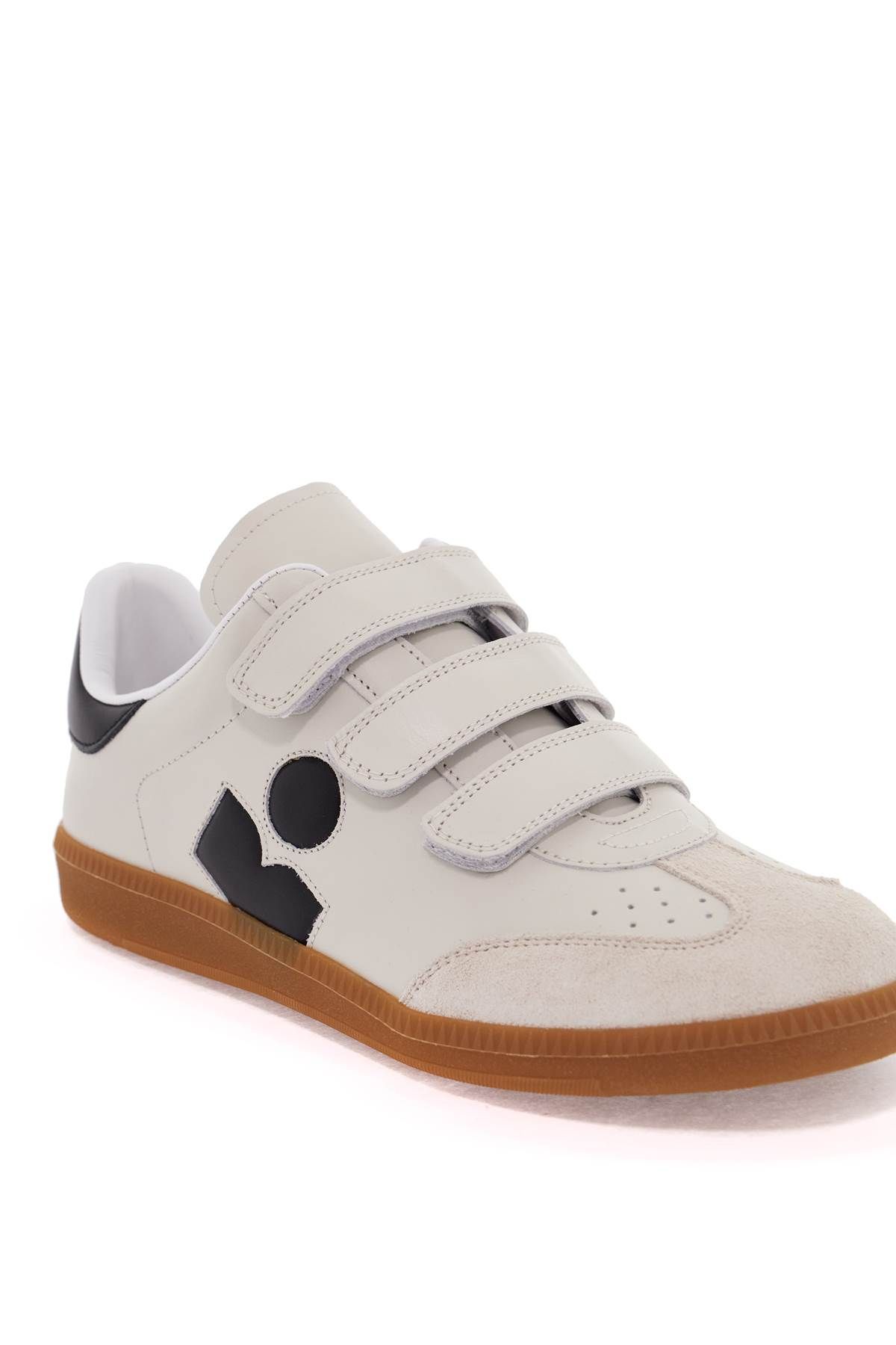 Shop Isabel Marant Beth Leather Sneakers In Neutro