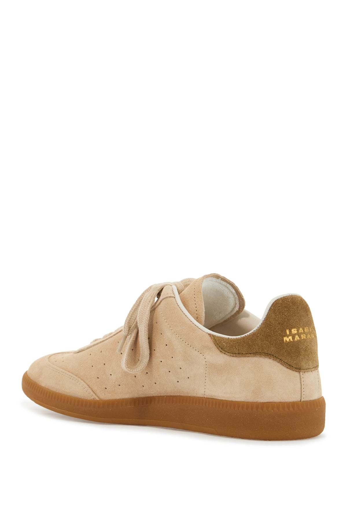 Shop Isabel Marant Bryce Suede Leather Sneakers In In Beige