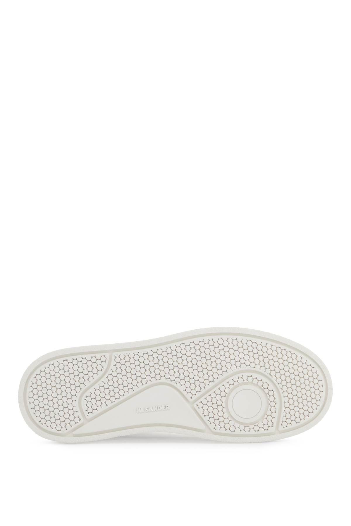 Shop Jil Sander Leather Sneakers For Everyday In White