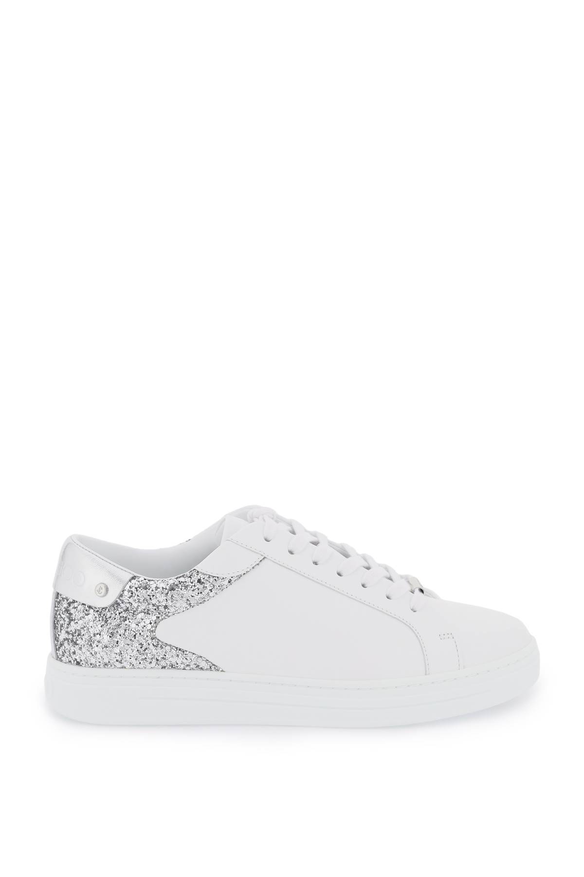 Shop Jimmy Choo 'rome' Sneakers In White,silver
