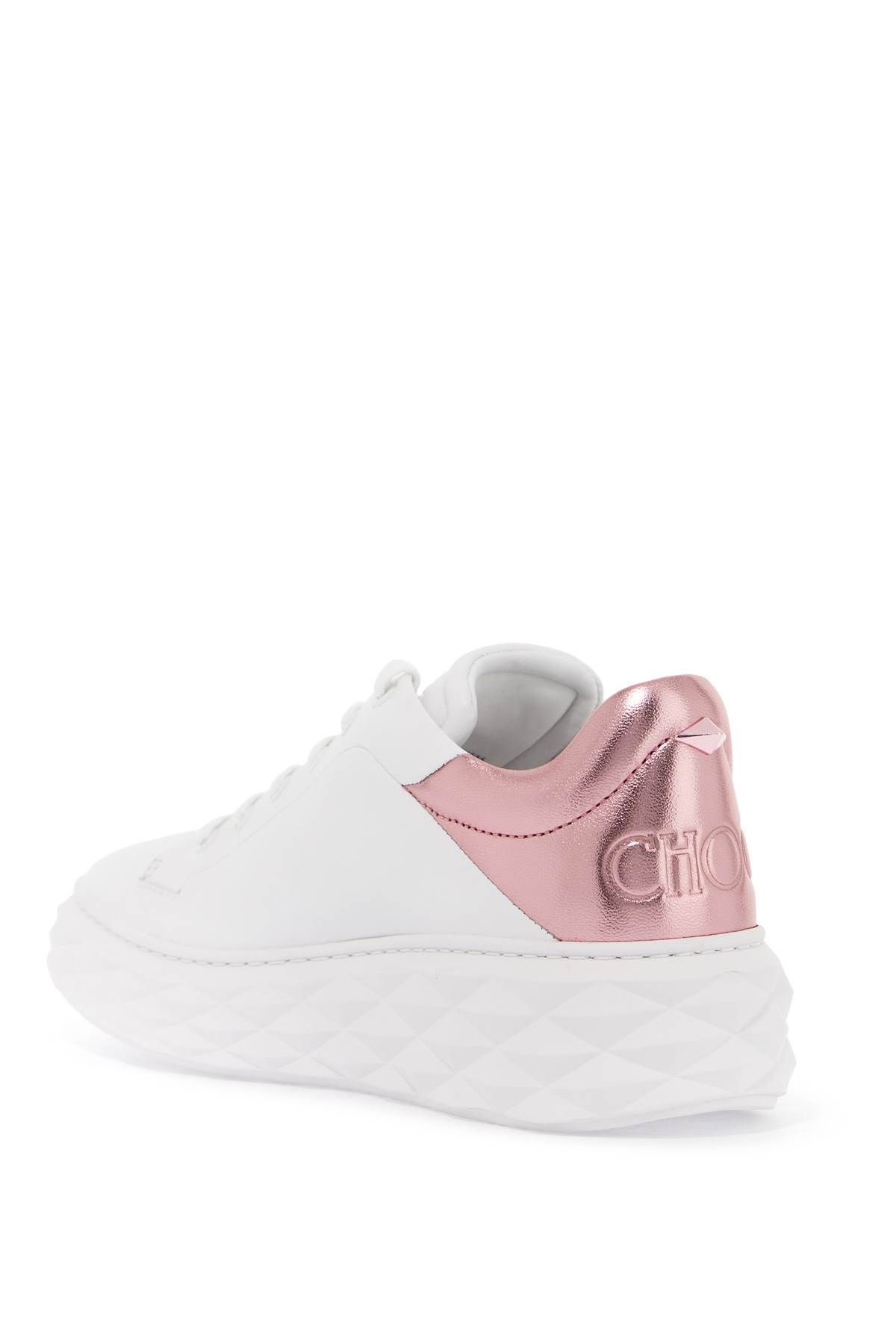 Shop Jimmy Choo Diamond Maxi/f Ii Sneakers In White