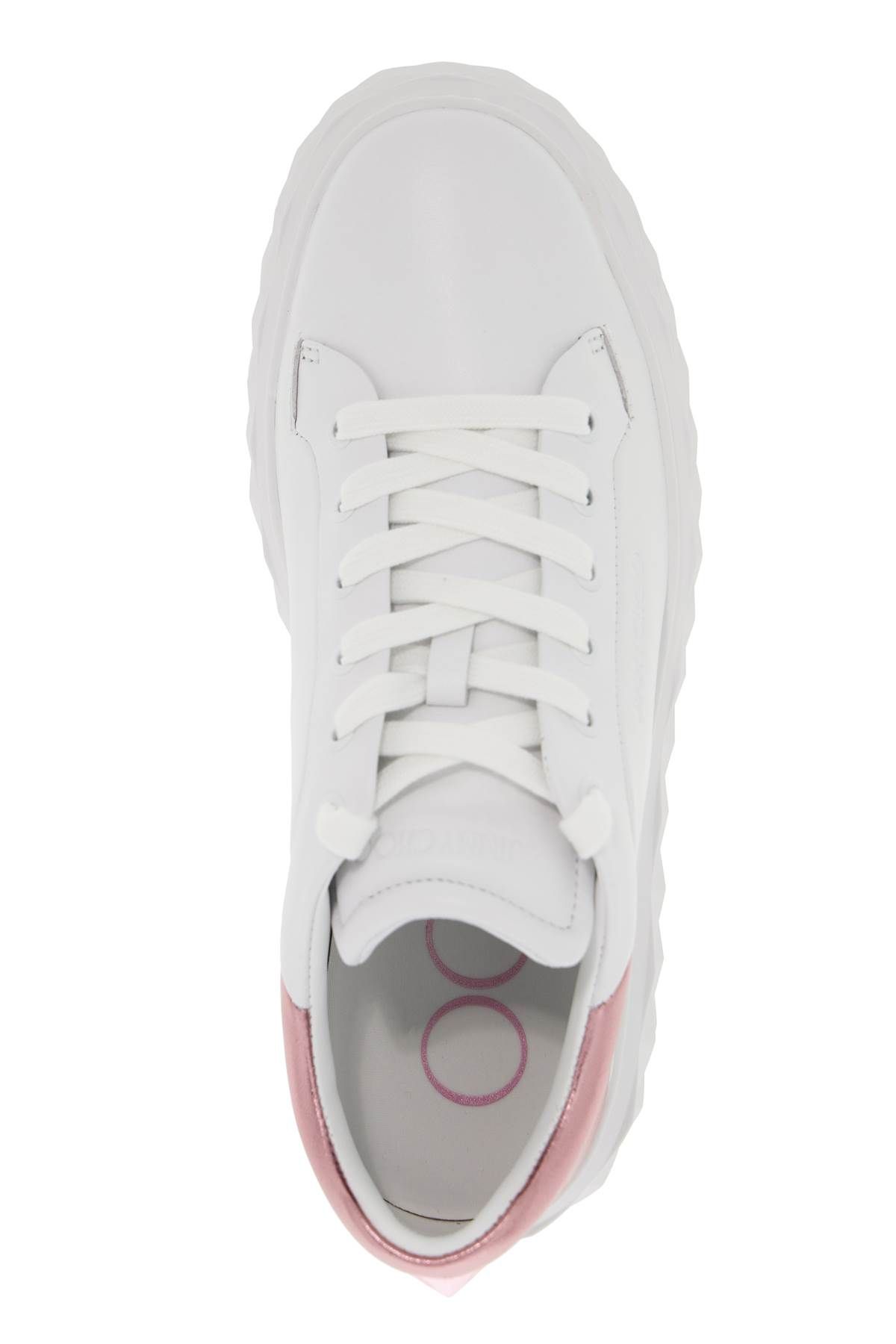 Shop Jimmy Choo Diamond Maxi/f Ii Sneakers In White